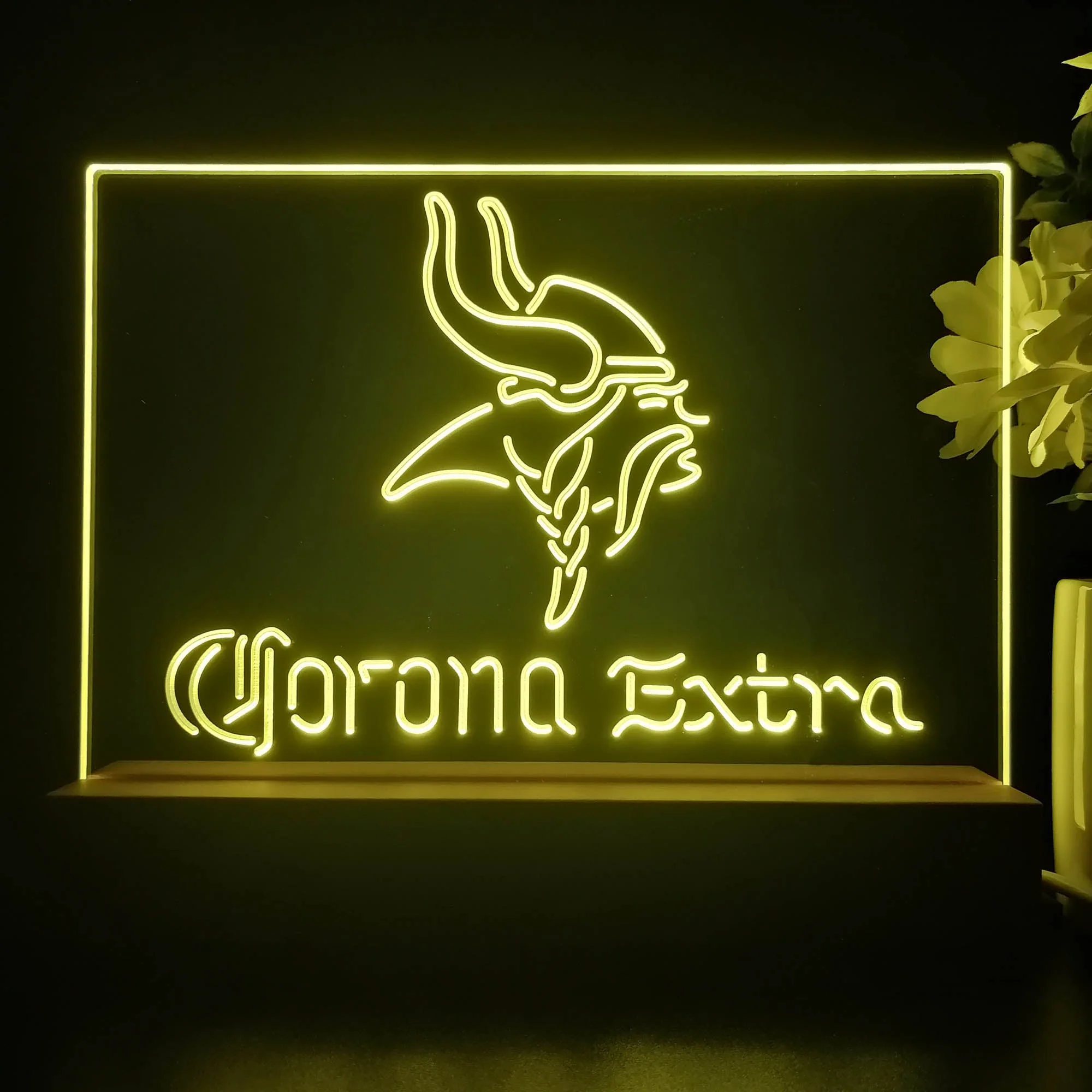 Corona Extra Bar Minnesota Vikings Est. 1961 Night Light Pub Bar Lamp - Image 3
