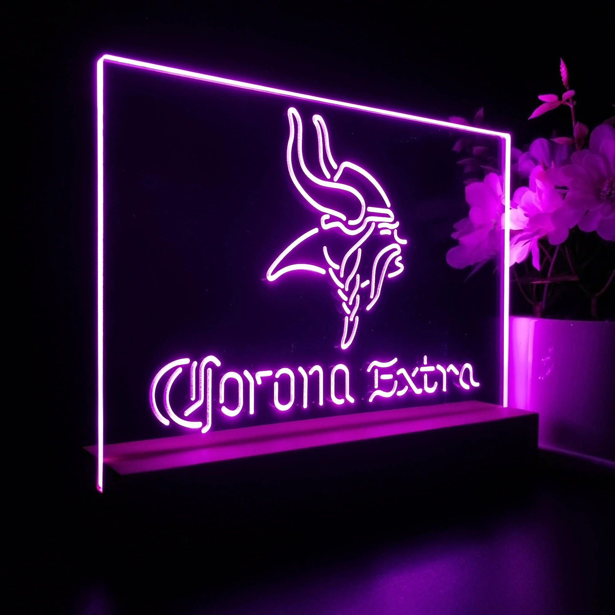 Corona Extra Bar Minnesota Vikings Est. 1961 Night Light Pub Bar Lamp - Image 5