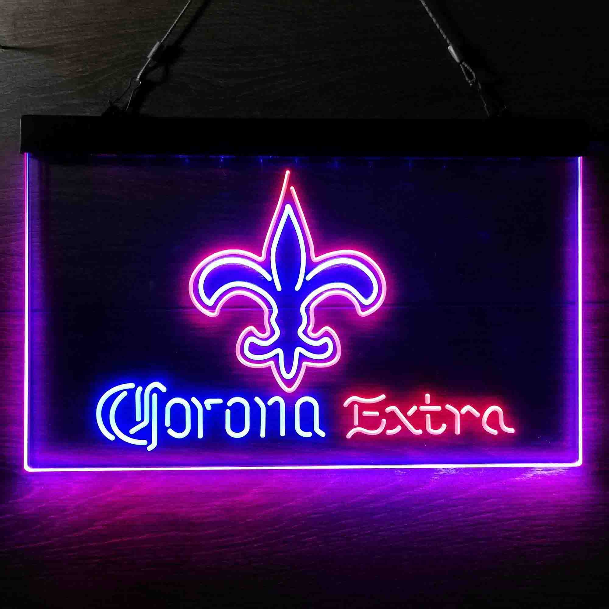 New Orleans Saints Corona Extra Neon-Like LED Sign - Image 13