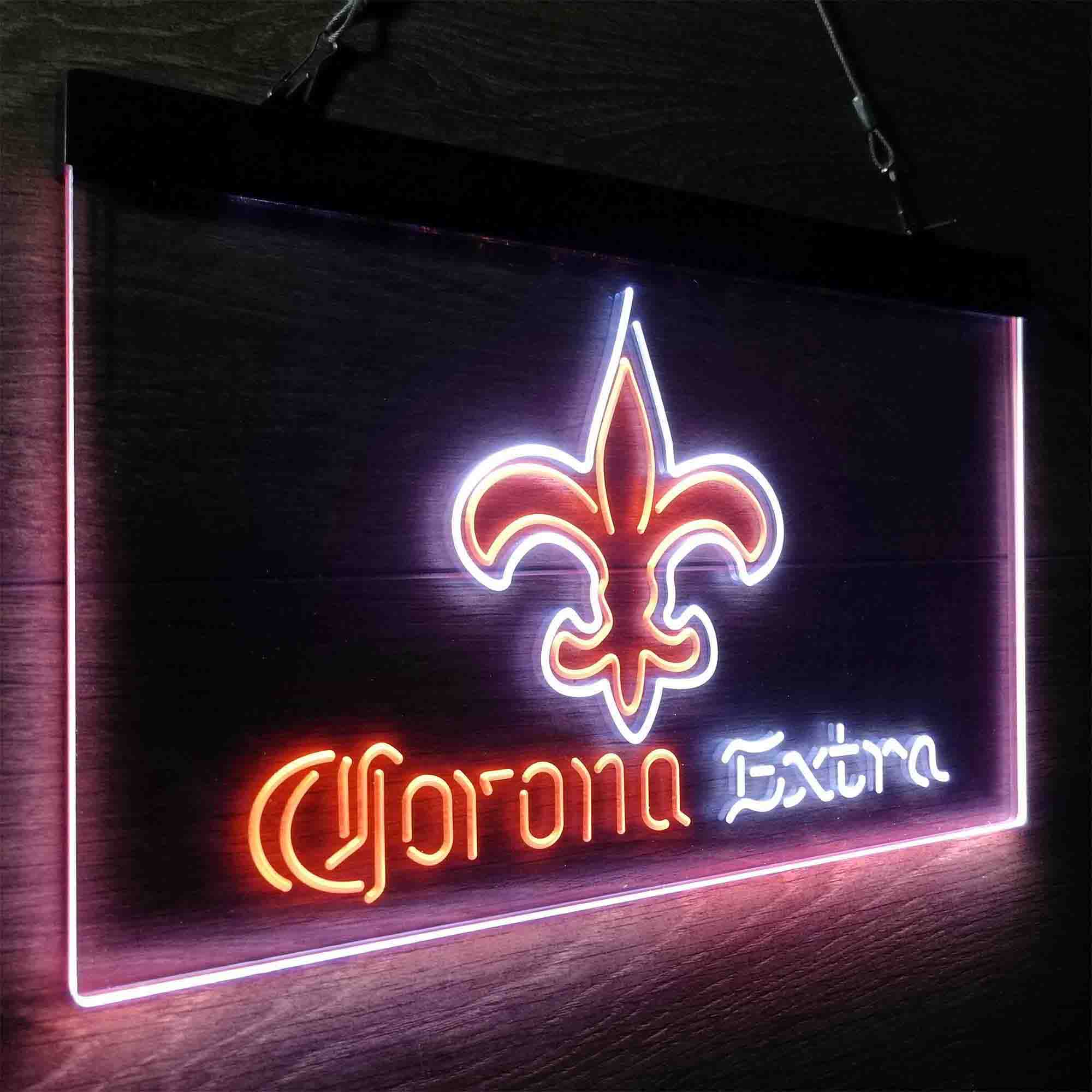 New Orleans Saints Corona Extra Neon-Like LED Sign - Image 15