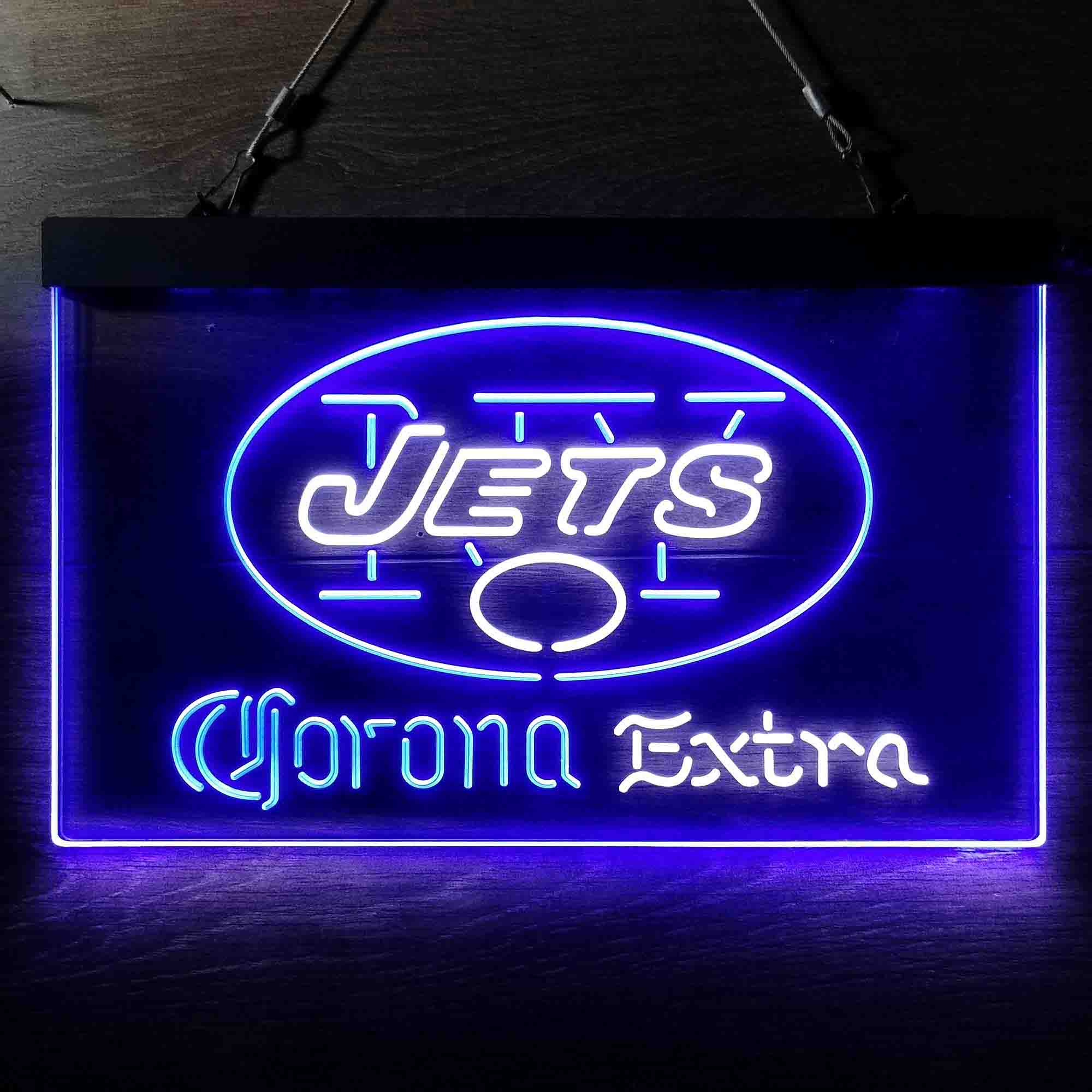 New York Jets Corona Extra Bar Neon-Like LED Sign - Image 11