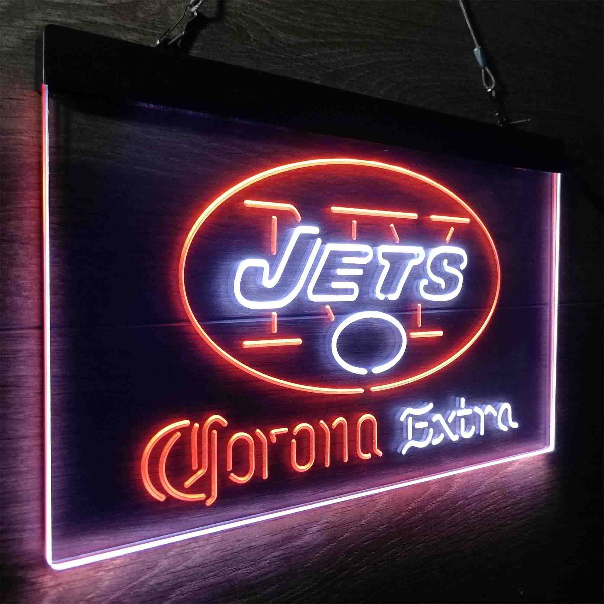 New York Jets Corona Extra Bar Neon-Like LED Sign - Image 17