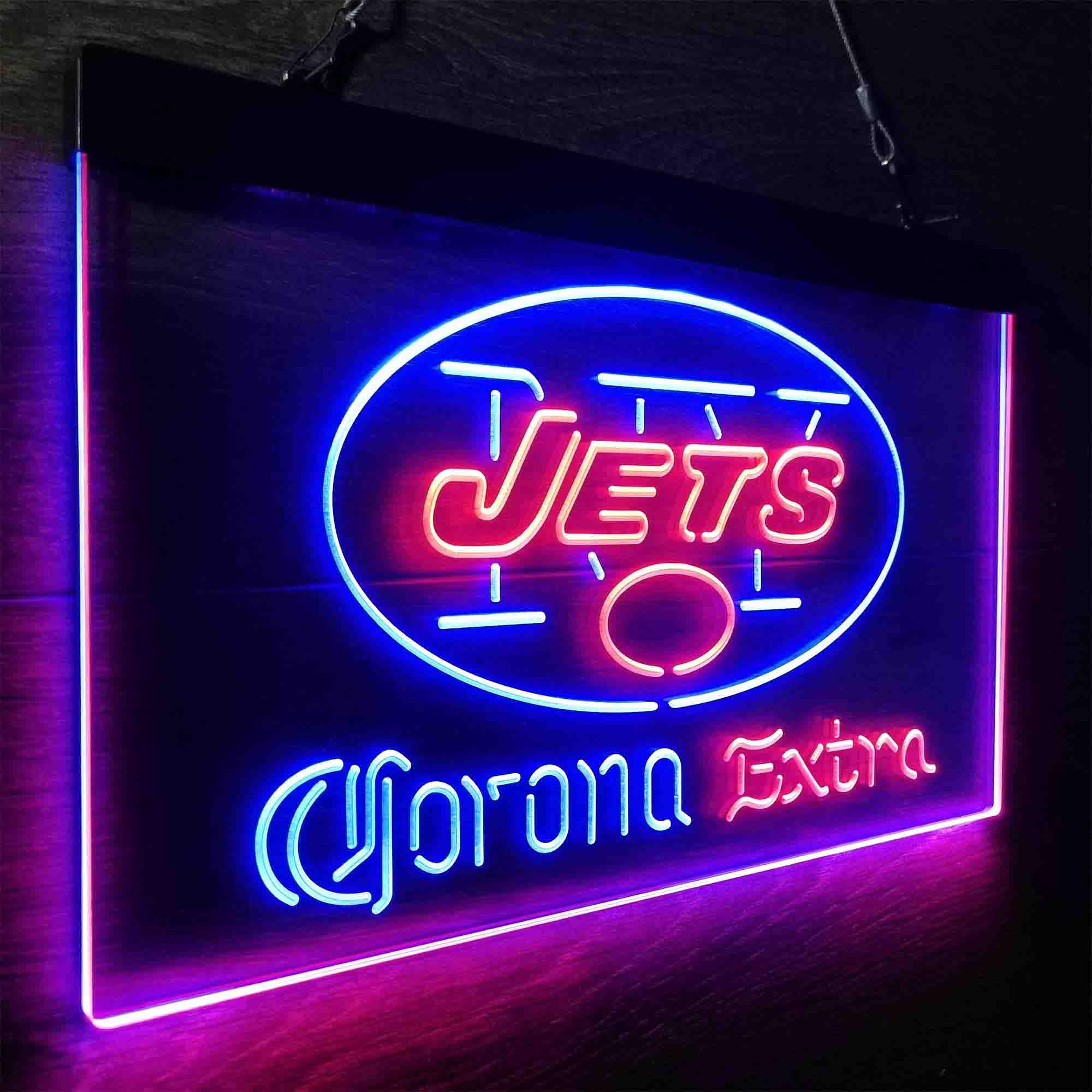 New York Jets Corona Extra Bar Neon-Like LED Sign - Image 22