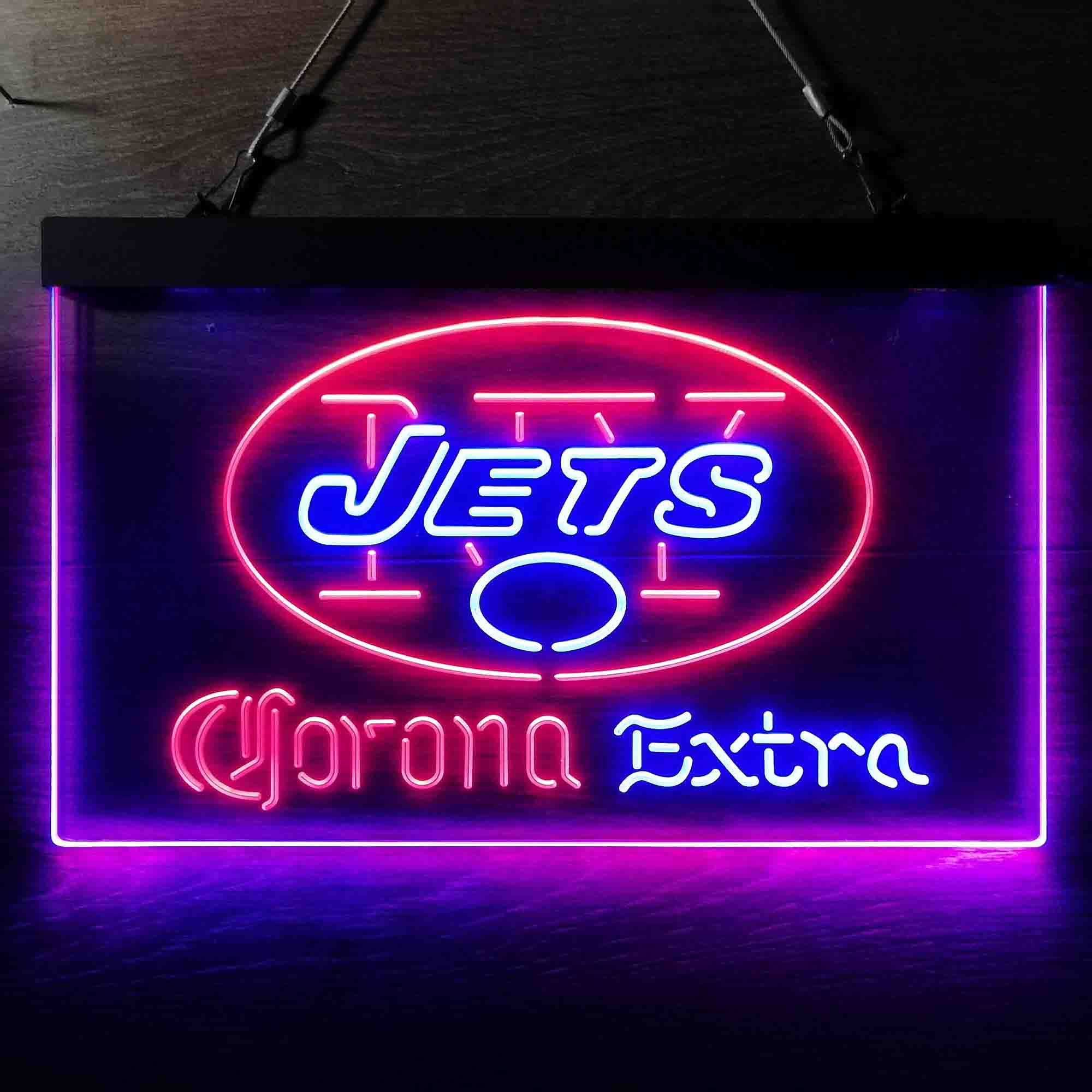 New York Jets Corona Extra Bar Neon-Like LED Sign - Image 5