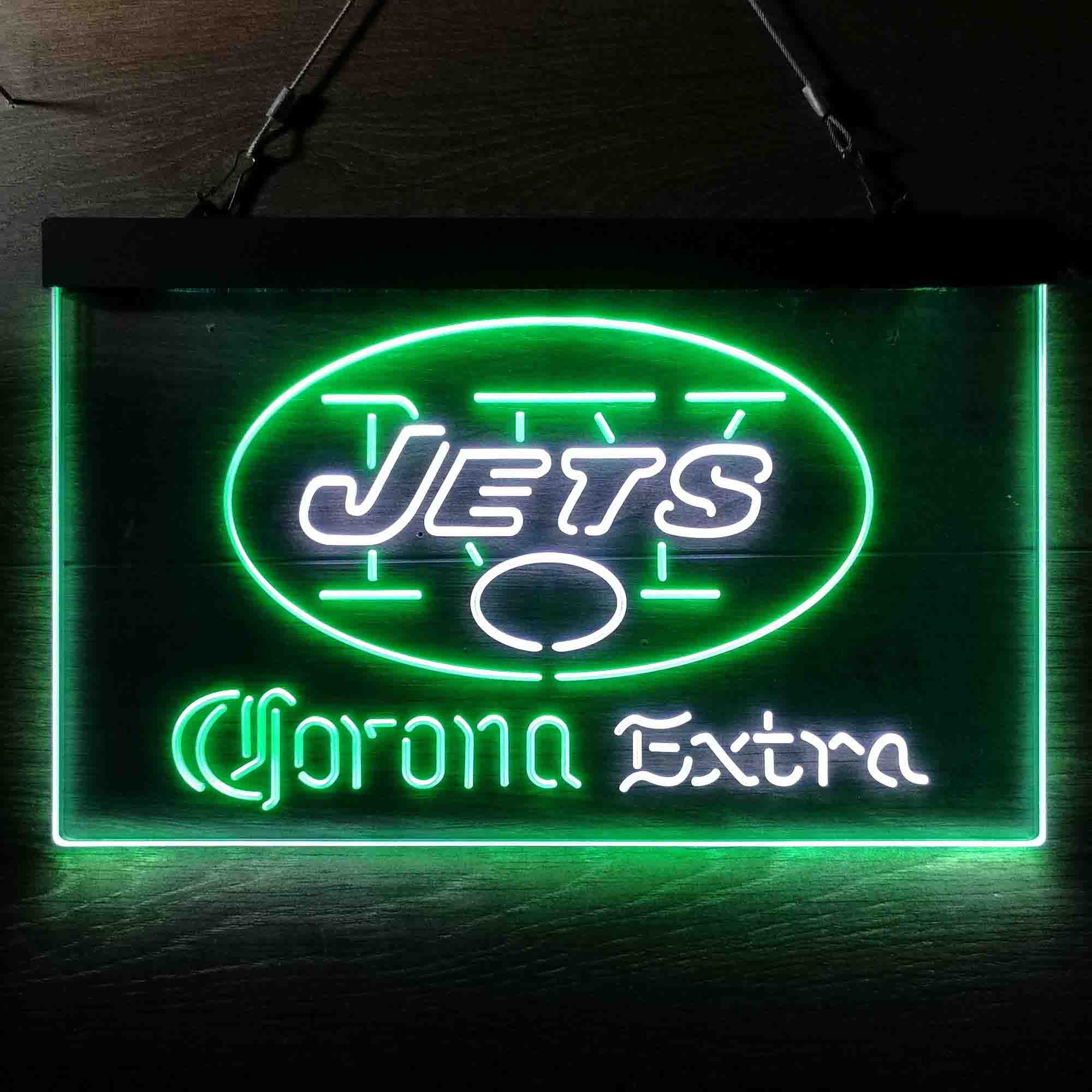 New York Jets Corona Extra Bar Neon-Like LED Sign - Image 6