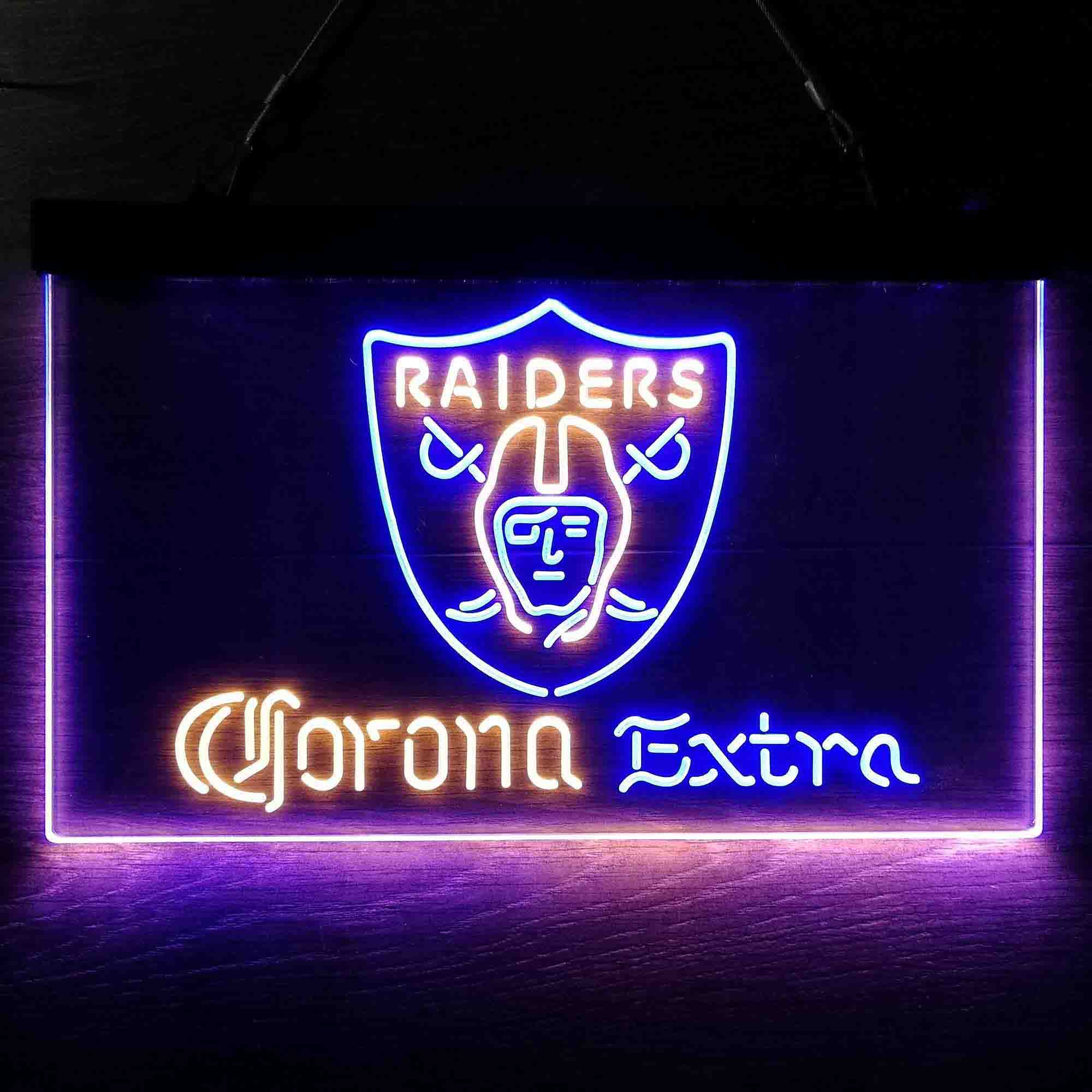 Las Vegas Raiders Corona Extra Bar Neon-Like LED Sign - Image 12
