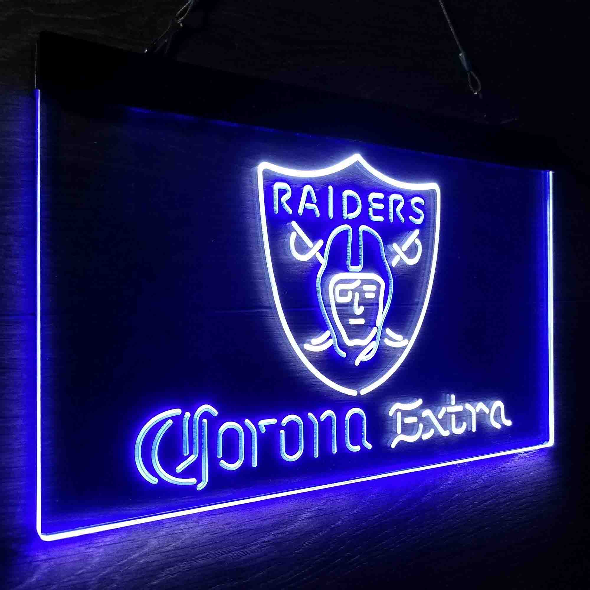 Las Vegas Raiders Corona Extra Bar Neon-Like LED Sign - Image 14