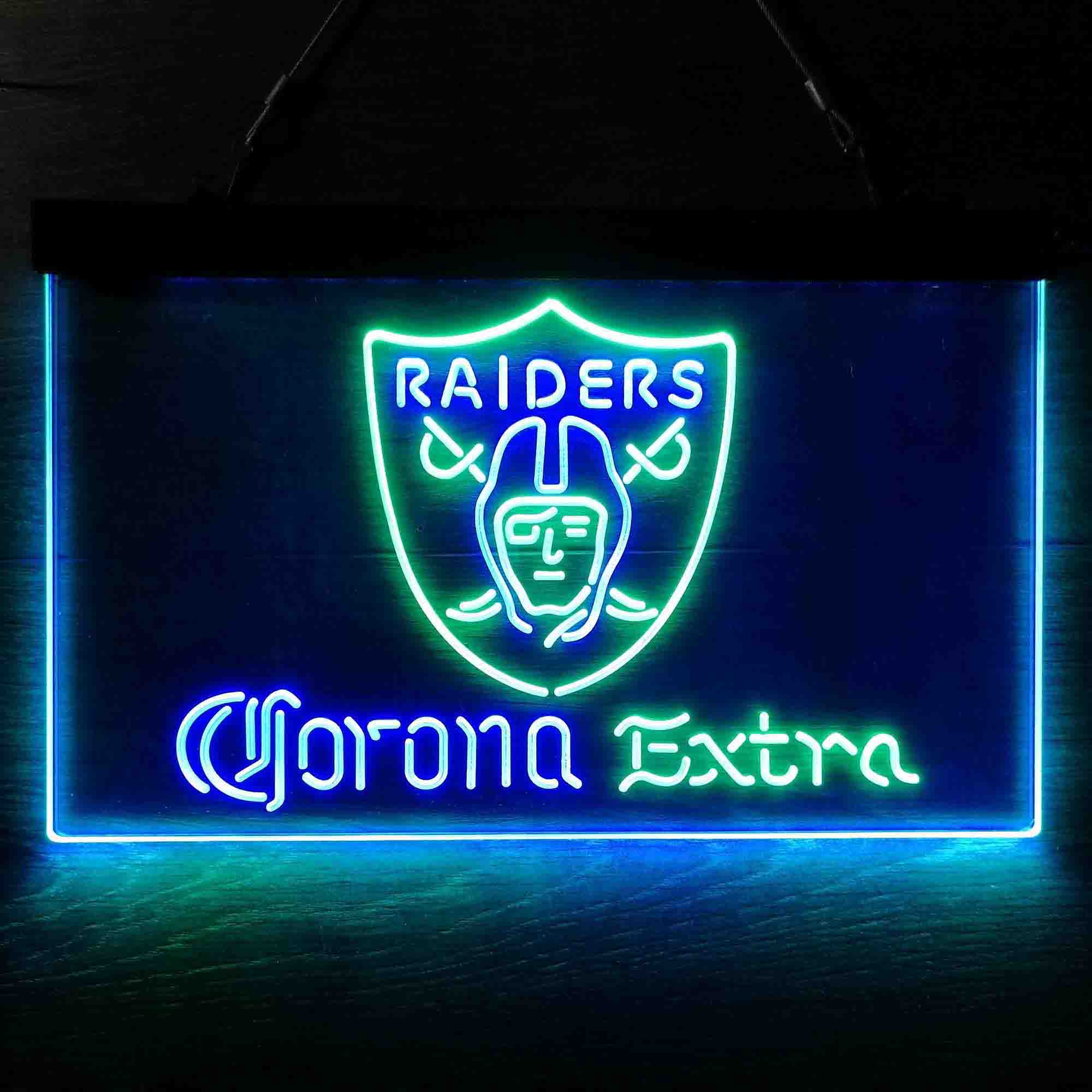 Las Vegas Raiders Corona Extra Bar Neon-Like LED Sign - Image 3