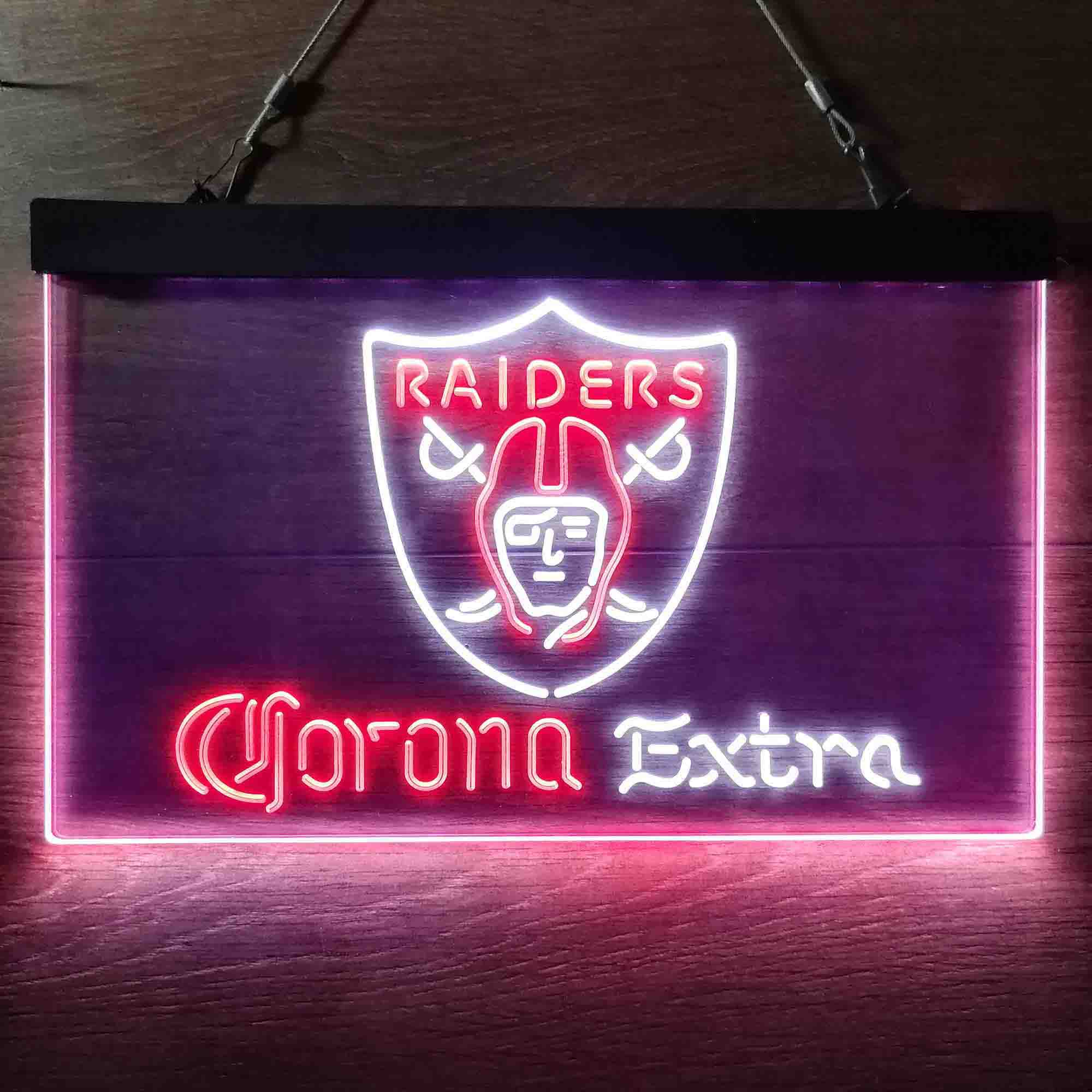 Las Vegas Raiders Corona Extra Bar Neon-Like LED Sign - Image 7