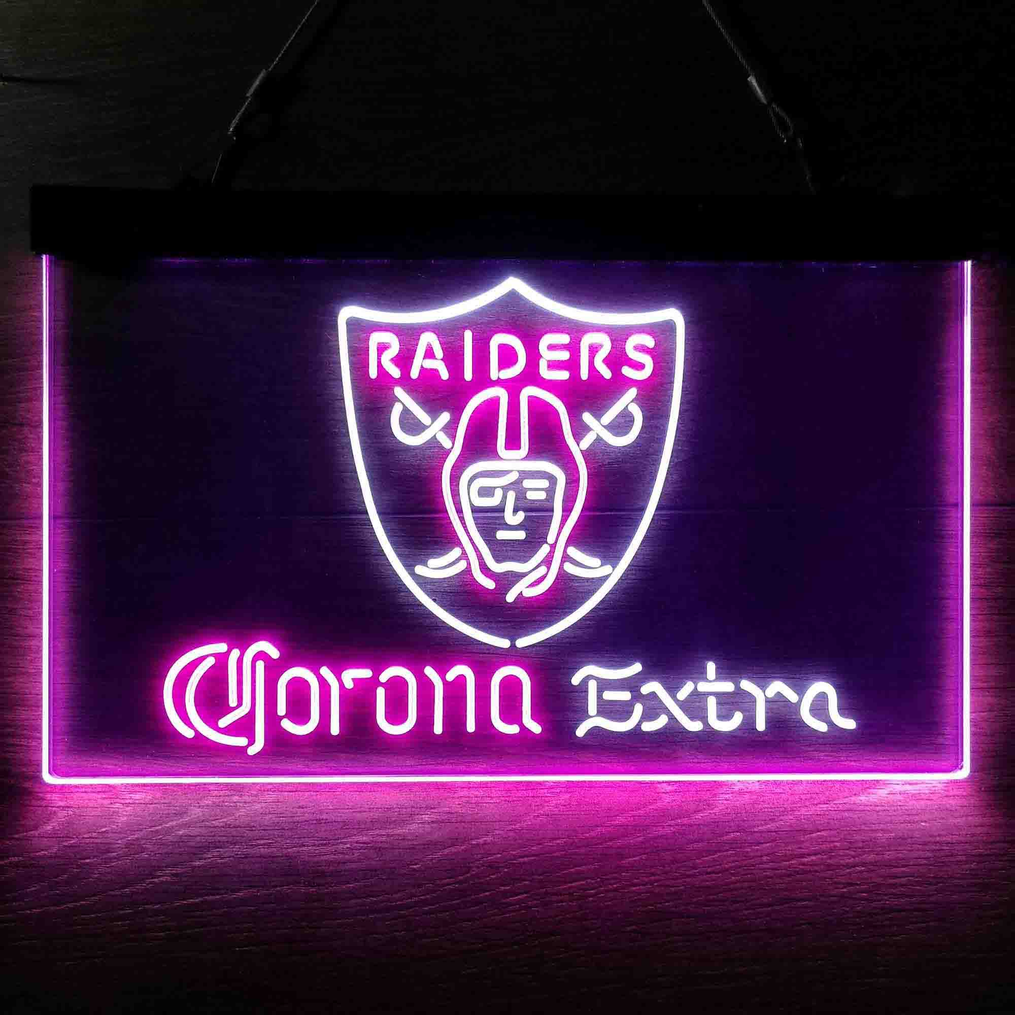Las Vegas Raiders Corona Extra Bar Neon-Like LED Sign - Image 8