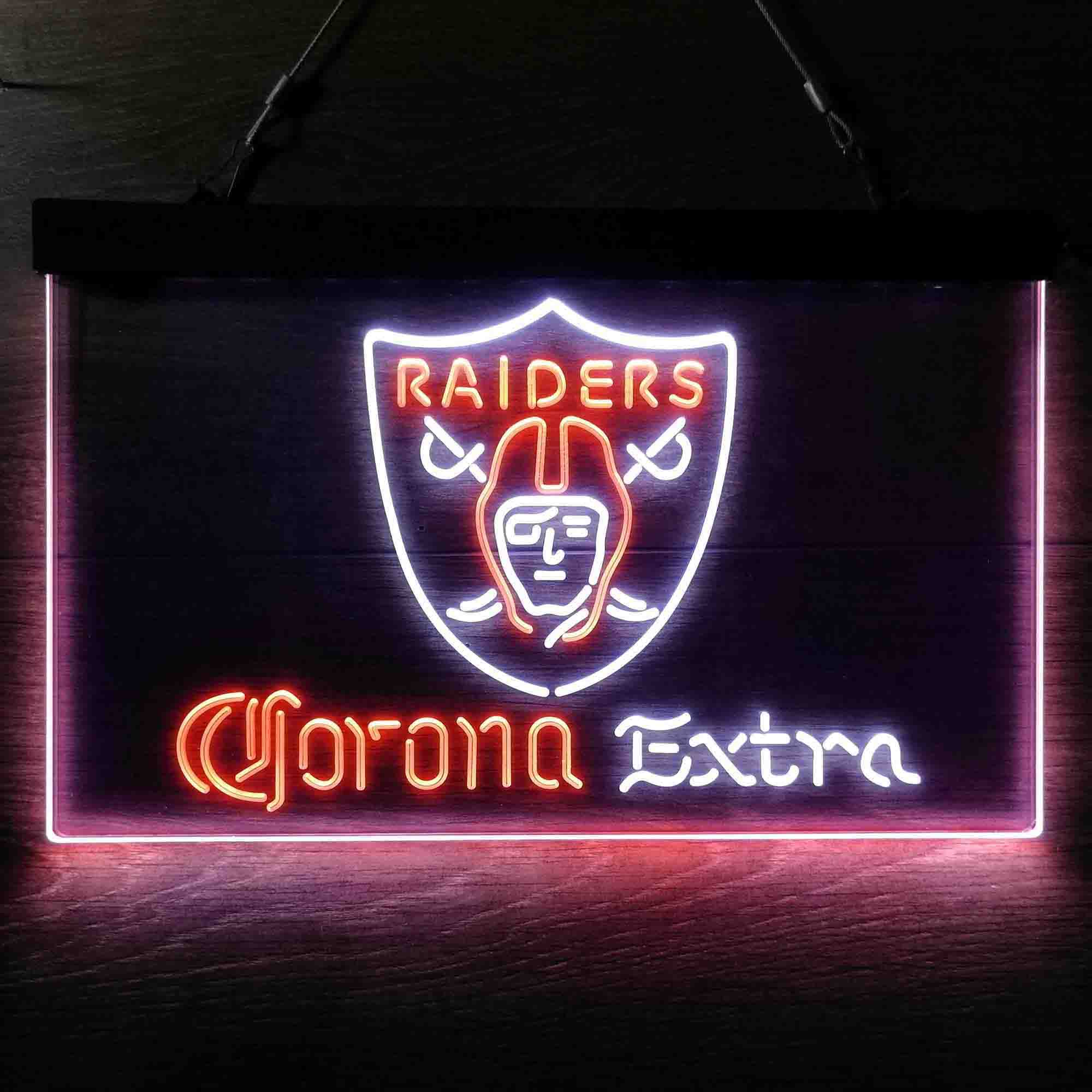 Las Vegas Raiders Corona Extra Bar Neon-Like LED Sign - Image 9