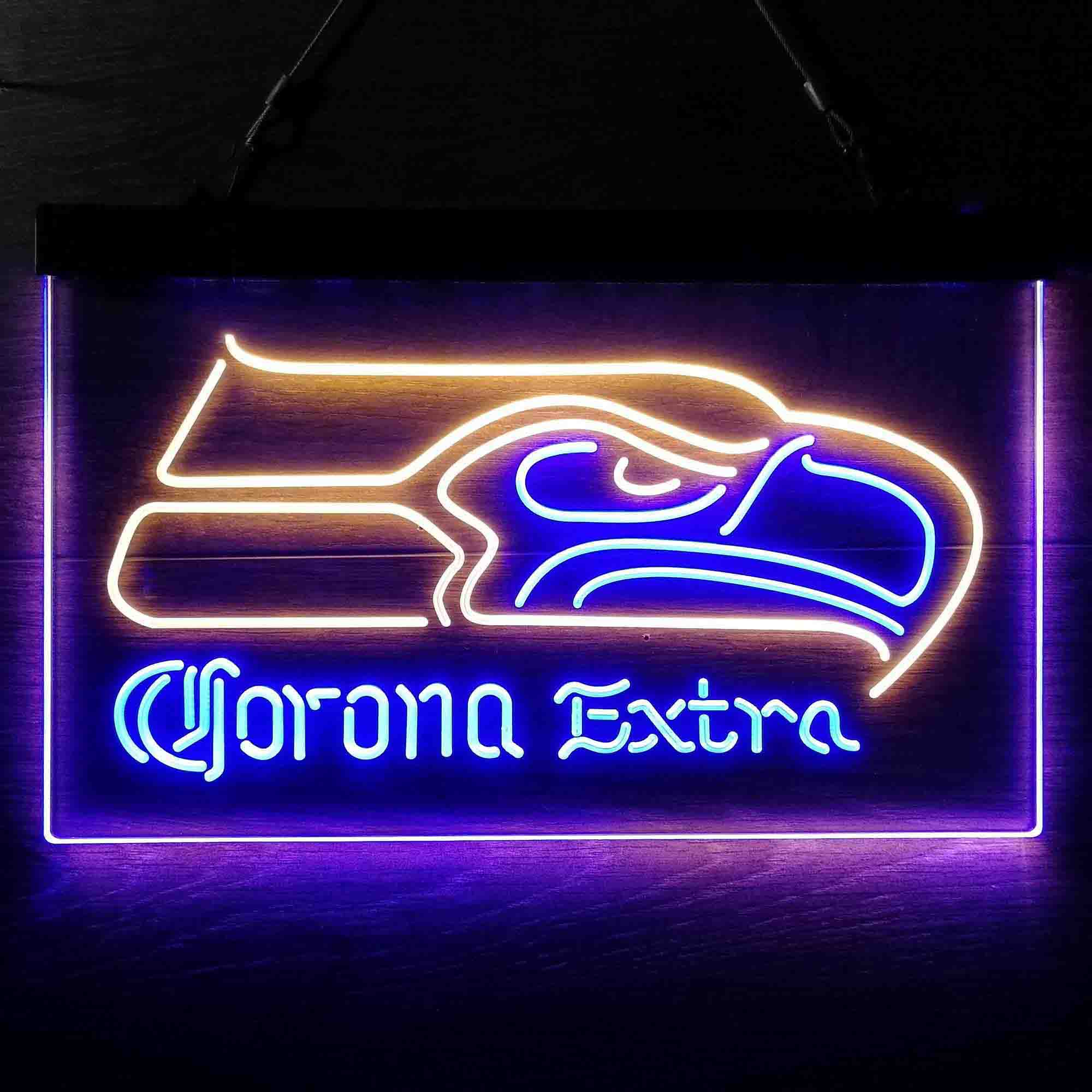 Seattle Seahawks Corona Extra Bar Neon-Like LED Sign - Image 12