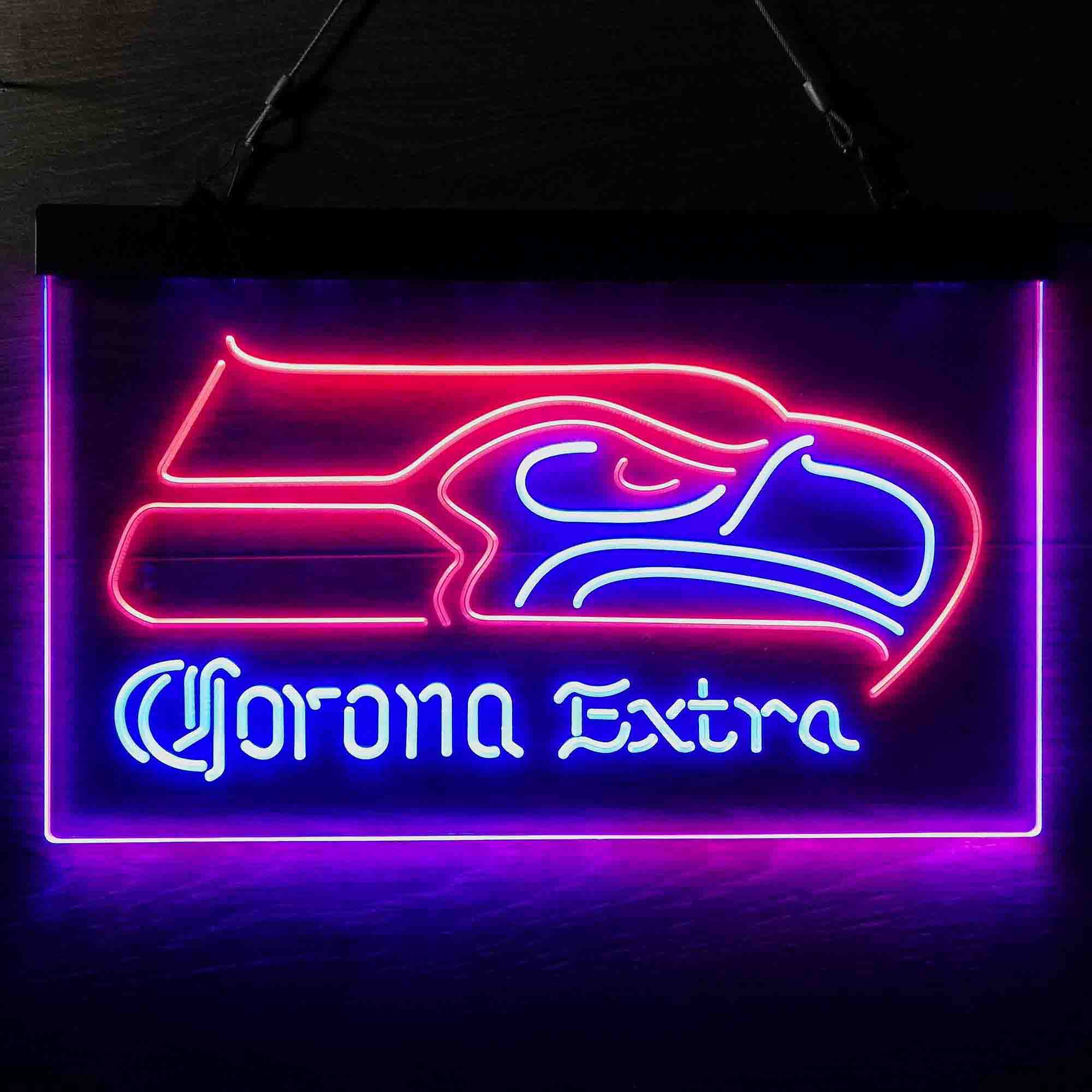 Seattle Seahawks Corona Extra Bar Neon-Like LED Sign - Image 13