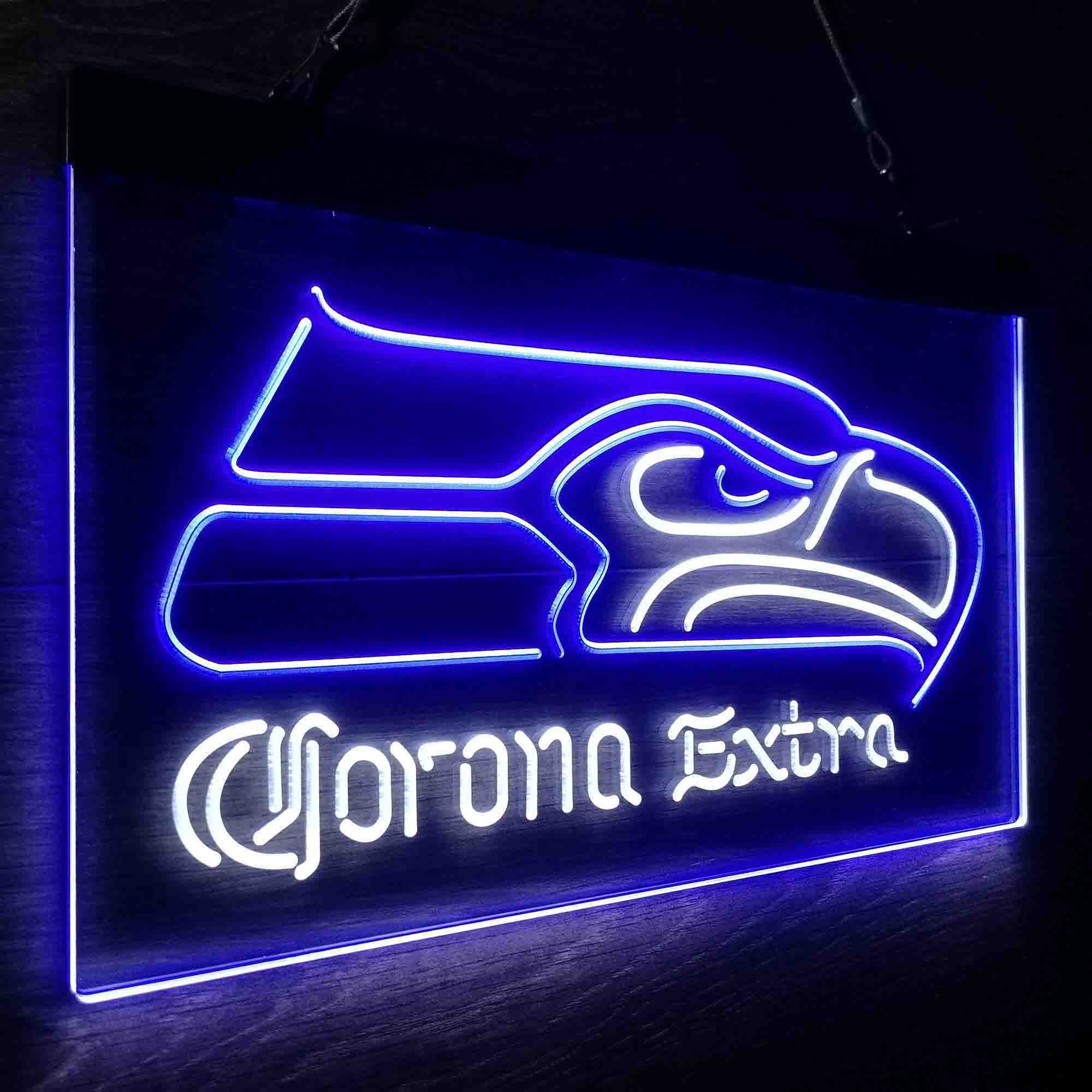 Seattle Seahawks Corona Extra Bar Neon-Like LED Sign - Image 14