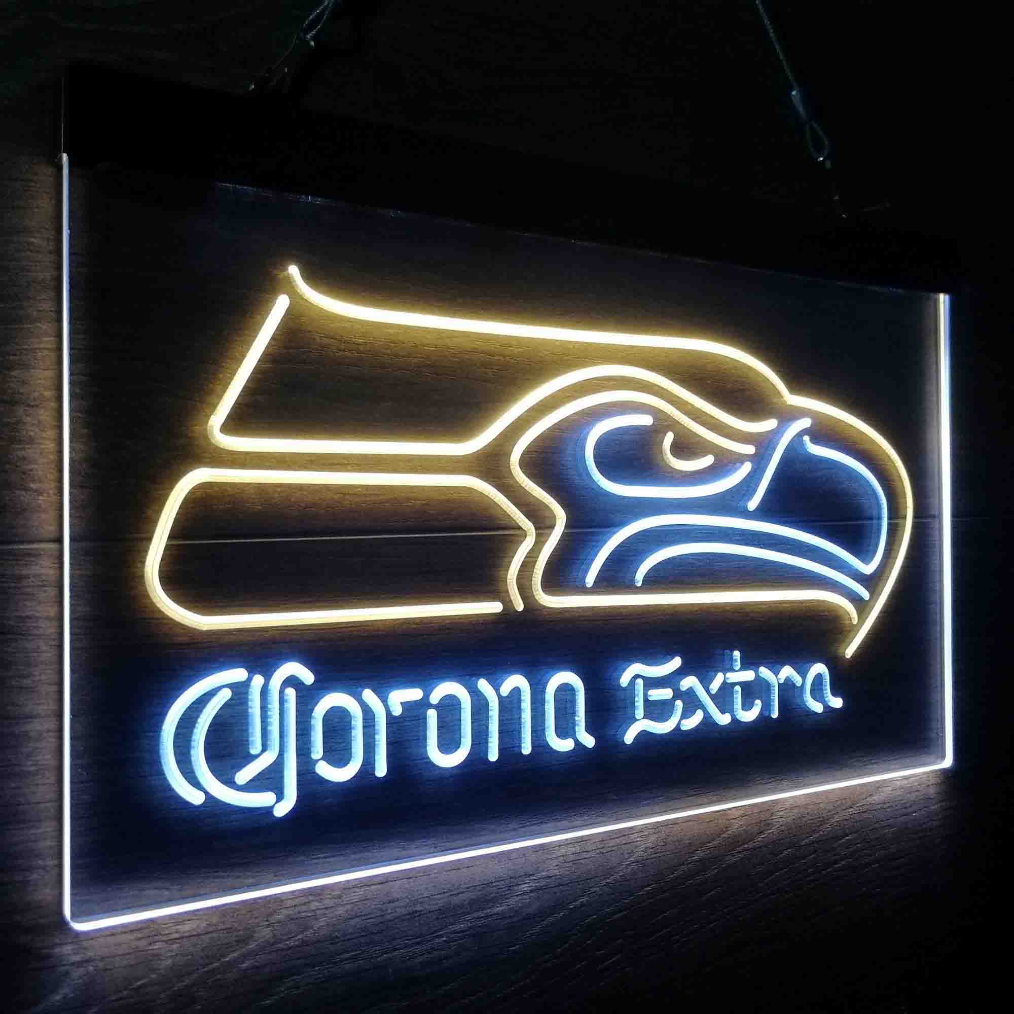 Seattle Seahawks Corona Extra Bar Neon-Like LED Sign - Image 19
