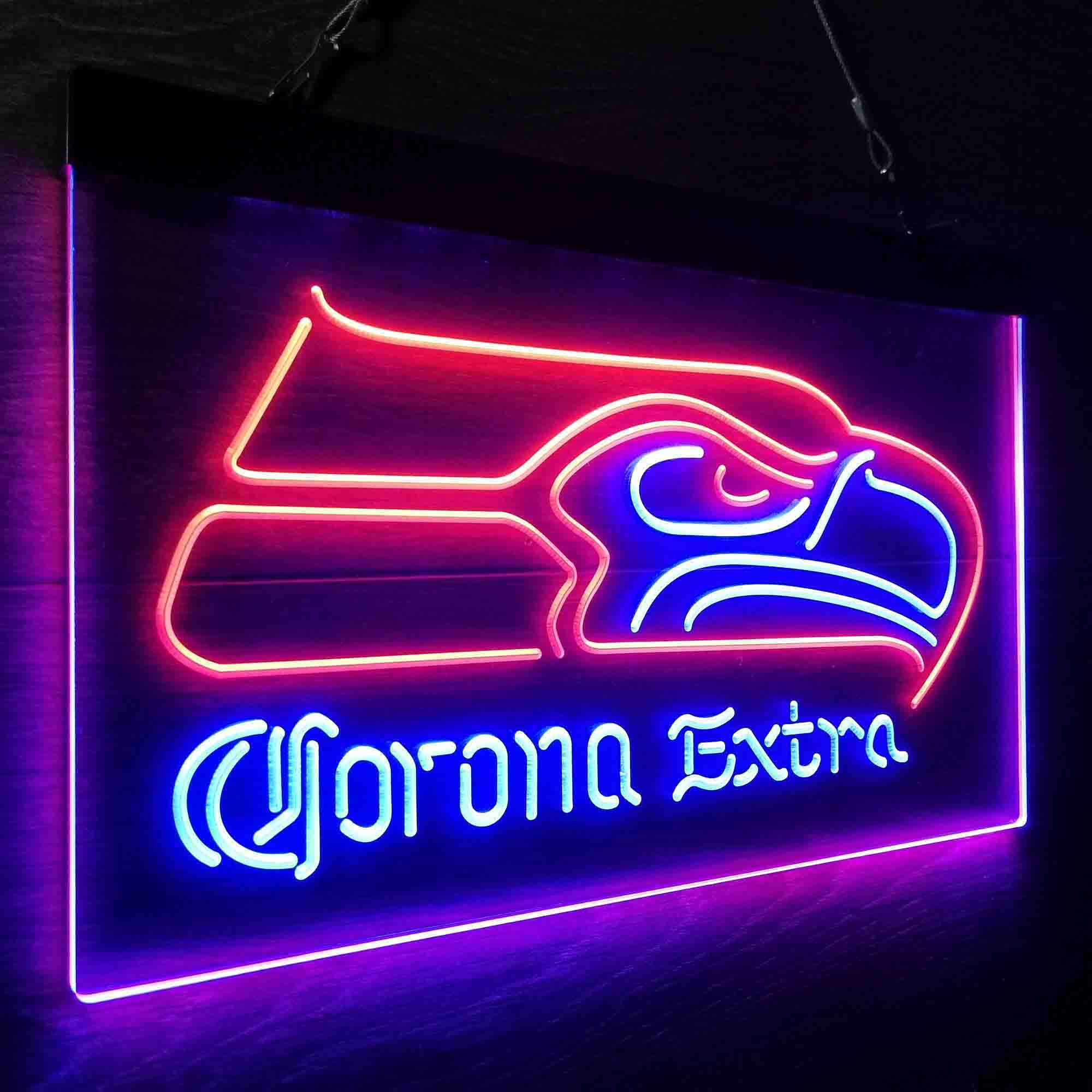 Seattle Seahawks Corona Extra Bar Neon-Like LED Sign - Image 26