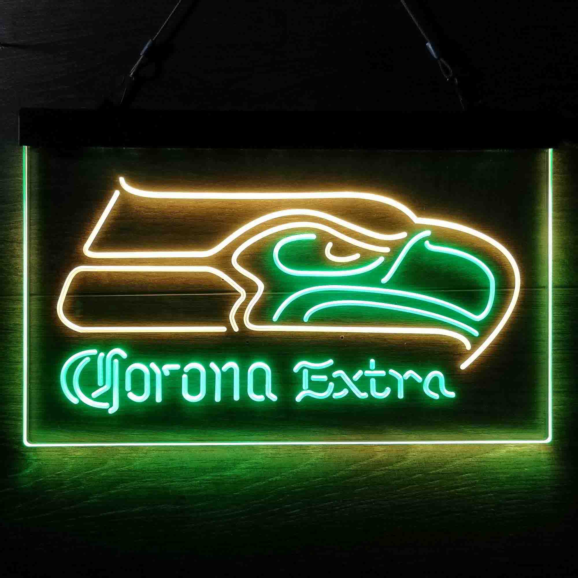 Seattle Seahawks Corona Extra Bar Neon-Like LED Sign - Image 4
