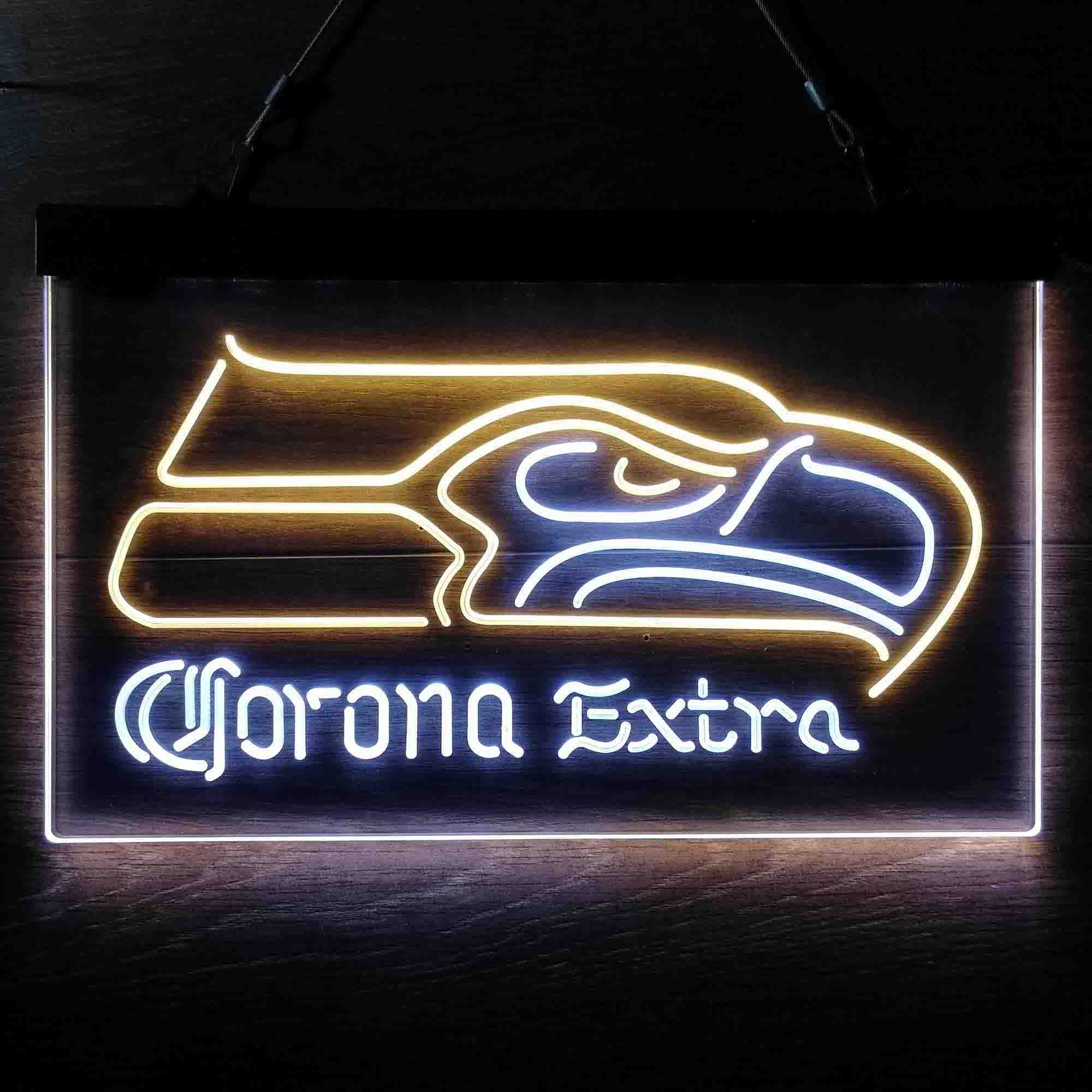 Seattle Seahawks Corona Extra Bar Neon-Like LED Sign - Image 6