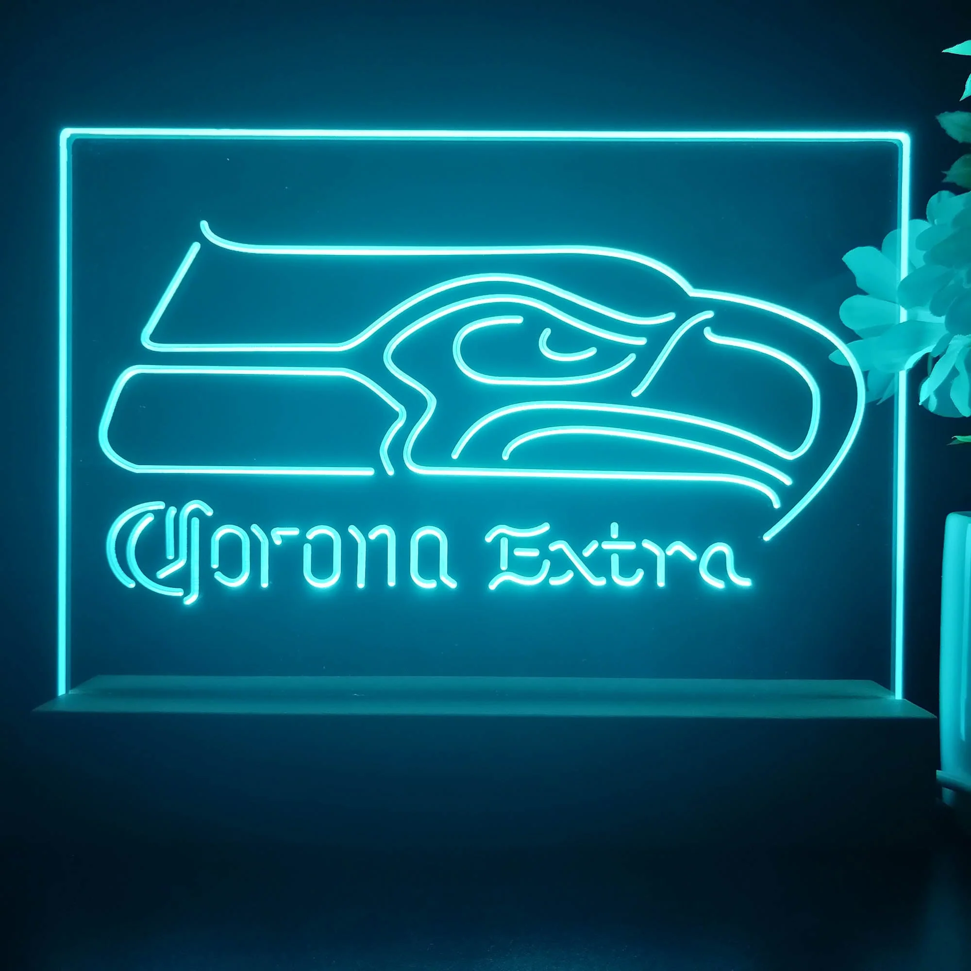 Corona Extra Bar Seattle Seahawks Est. 1976 Night Light Pub Bar Lamp - Image 3