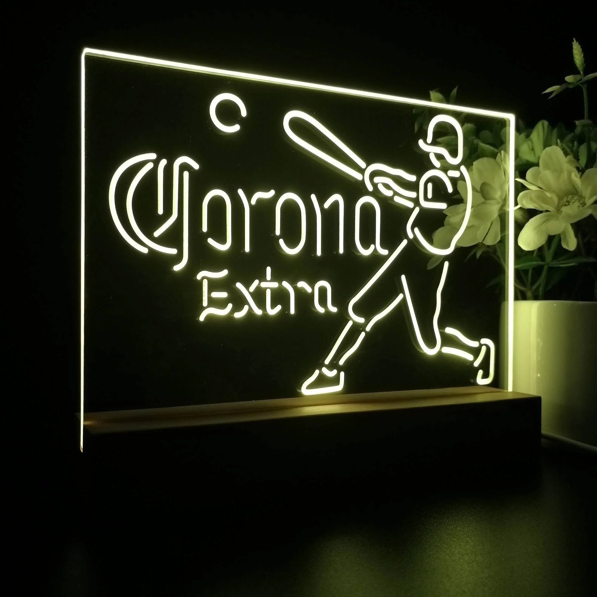 Corona Extra Baseball Sport Neon Sign Pub Bar Lamp - Image 5