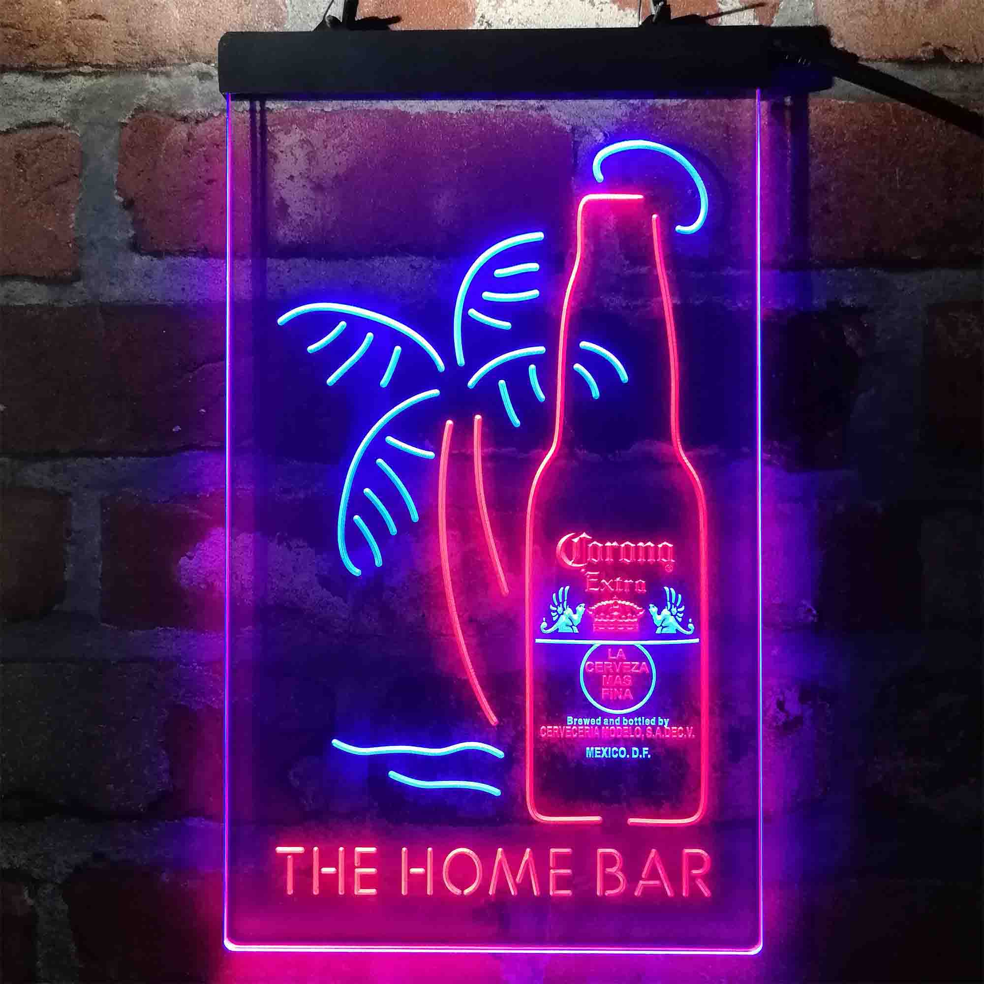 Personalized Corona Extra Palm Tree Home Bar Neon LED Sign - Image 4