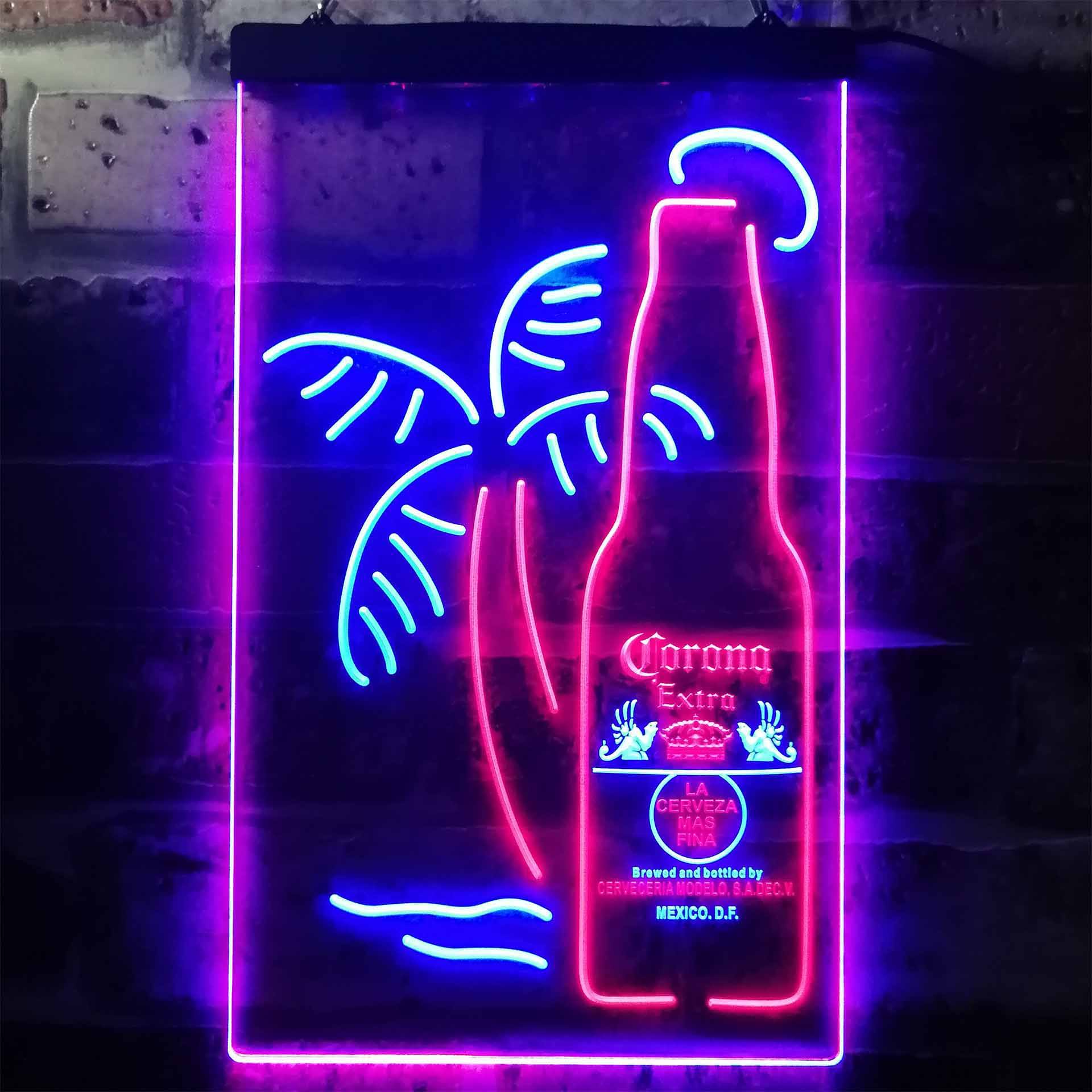 Corona Extra Bottle Palm Tree Neon Light LED Sign - Image 11
