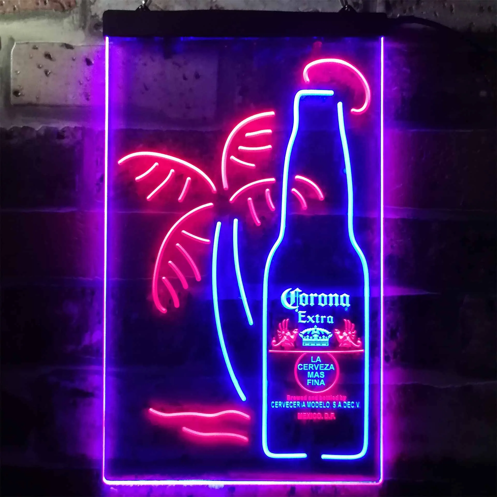 Corona Extra Bottle Palm Tree Neon Light LED Sign - Image 12