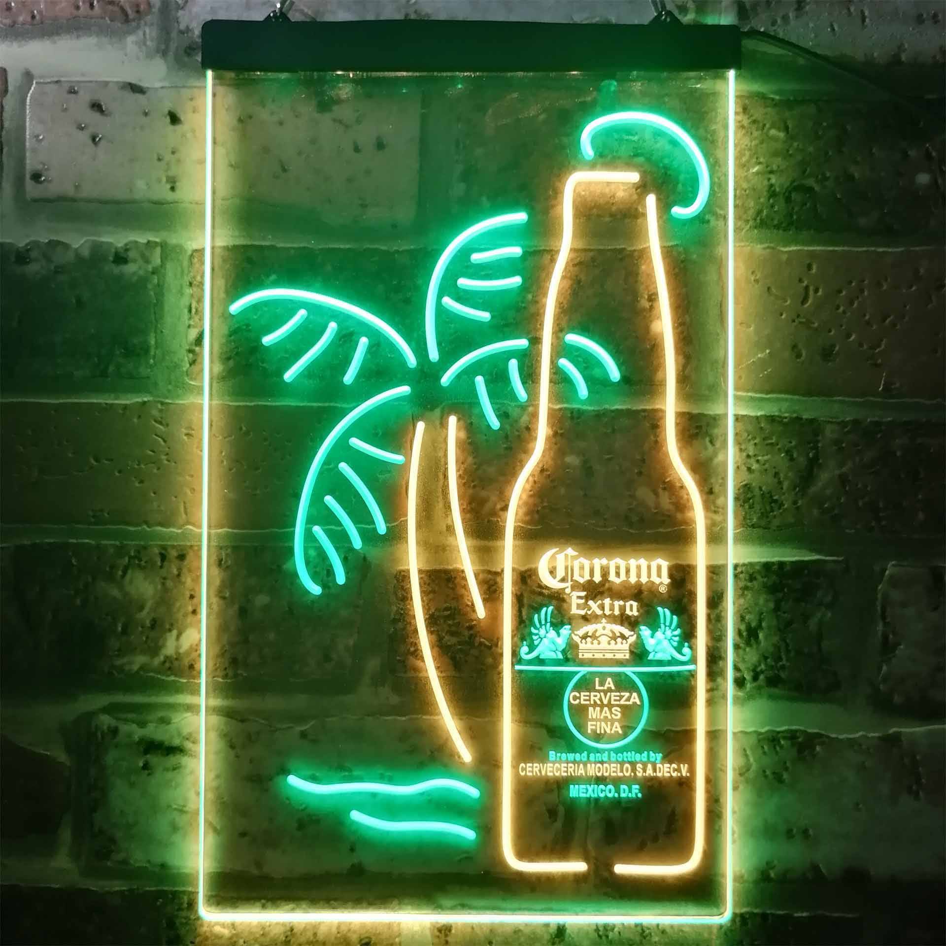 Corona Extra Bottle Palm Tree Neon Light LED Sign - Image 3