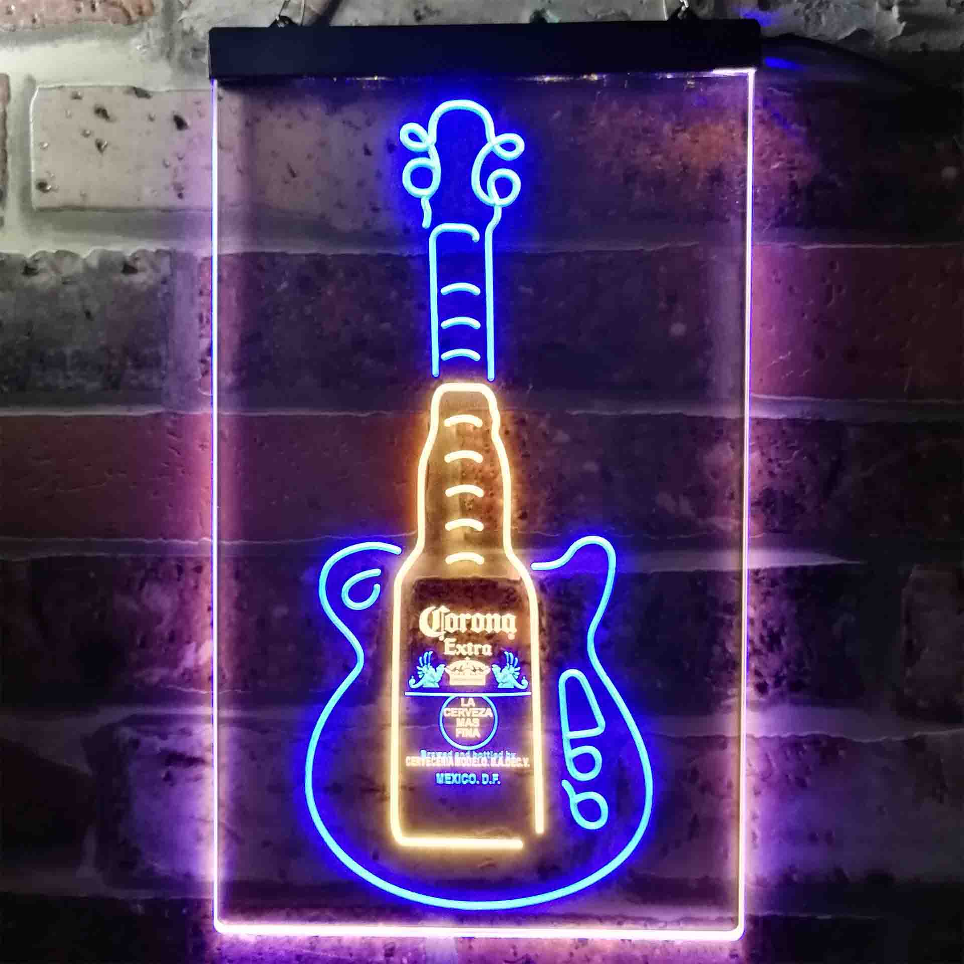 Corona Extra Guitar Bottle Neon-Like LED Sign - Image 3