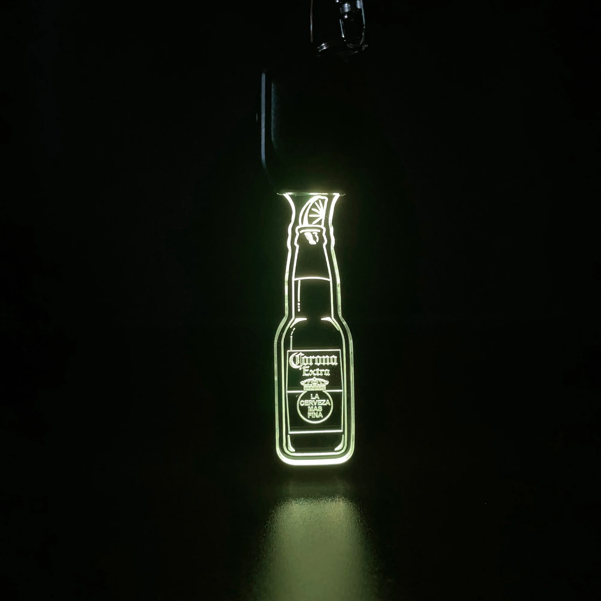 Corona Extra LED Light Acrylic Keychain , Christmas Tree Ornament - Image 5