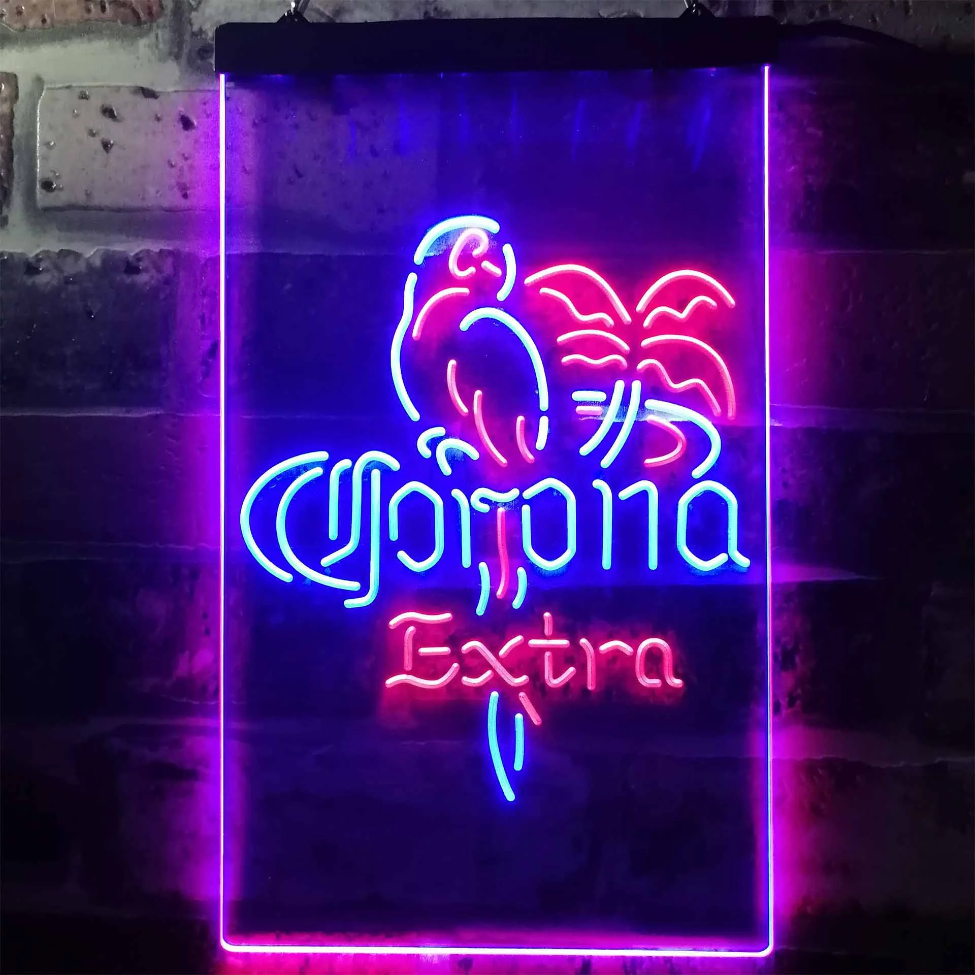 Corona Extra Parrot Bird Palm Tree Neon-Like LED Sign - Image 6