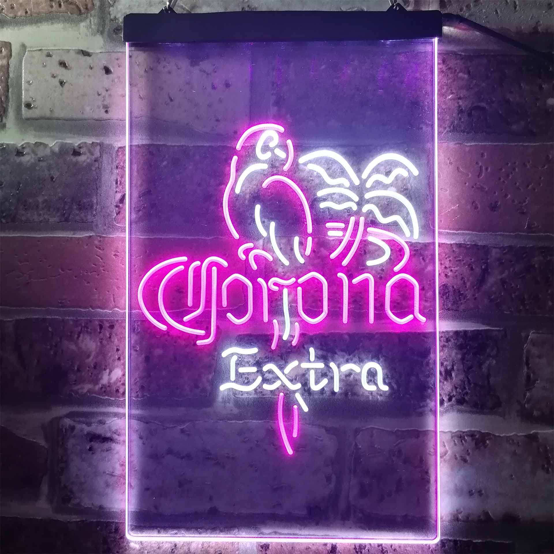 Corona Extra Parrot Bird Palm Tree Neon-Like LED Sign - Image 8