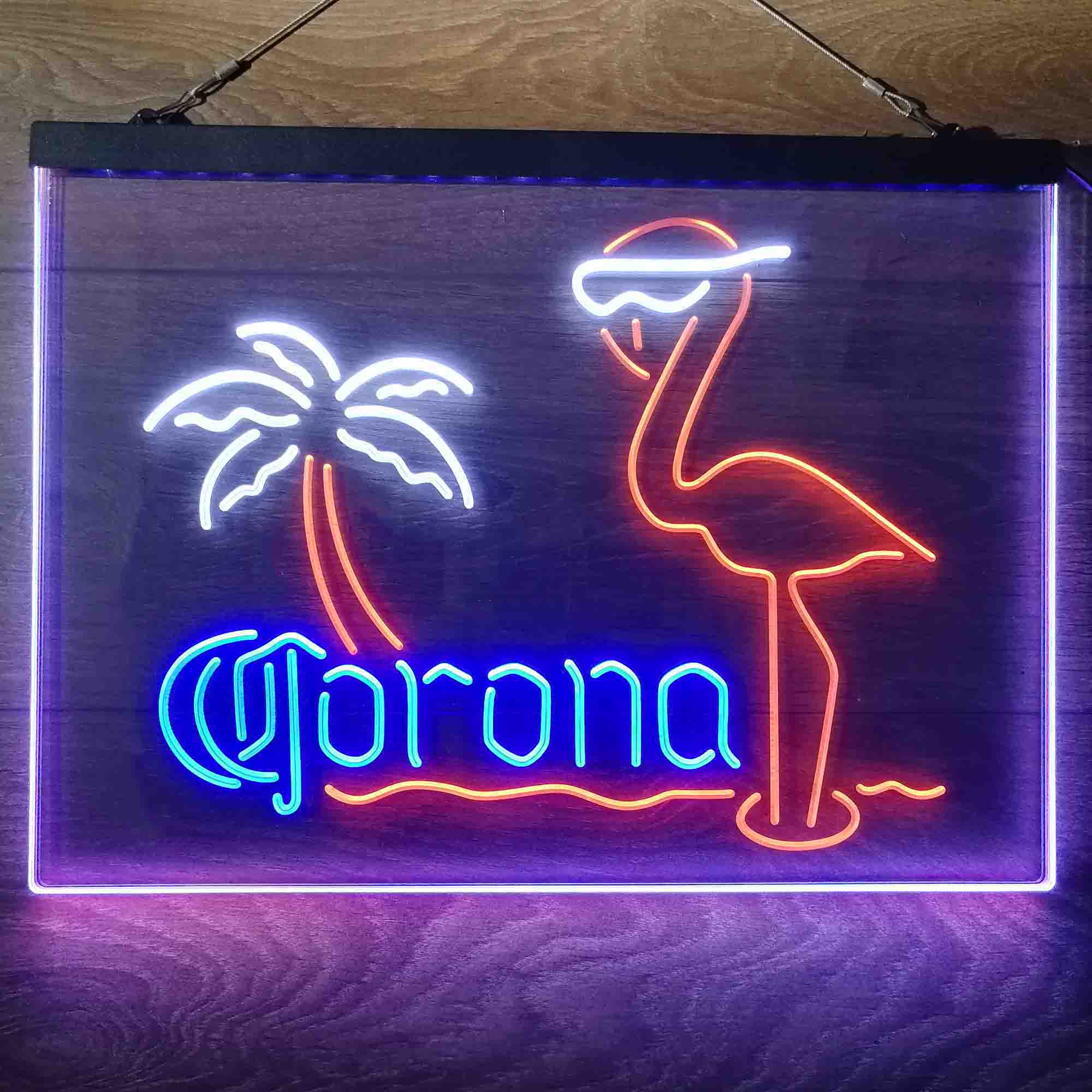 Corona Extra Pink Flamingo  Neon 3-Color LED Sign - Image 7