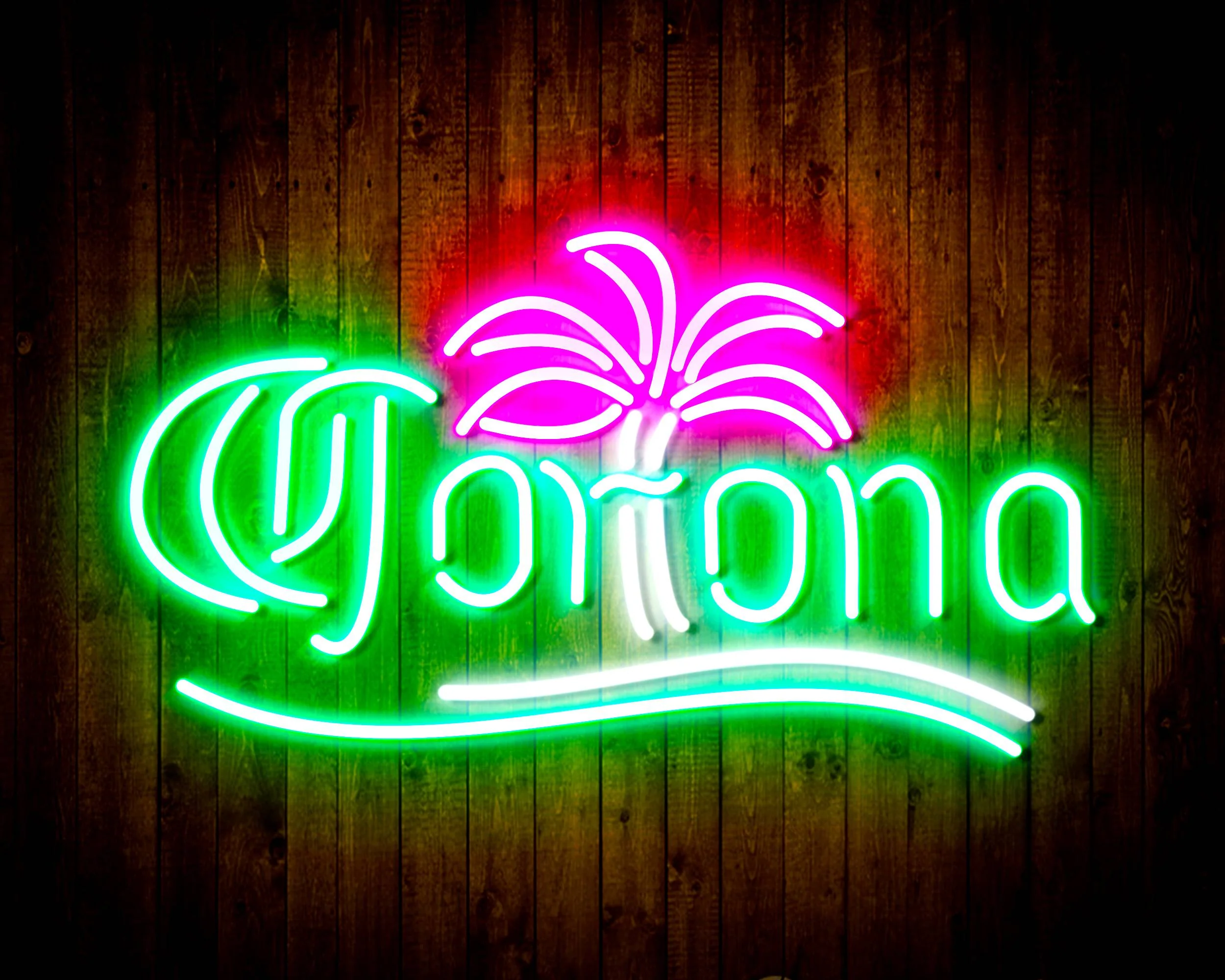Corona Extra Palm Tree Bar Pub Neon Flex LED Sign - Image 3