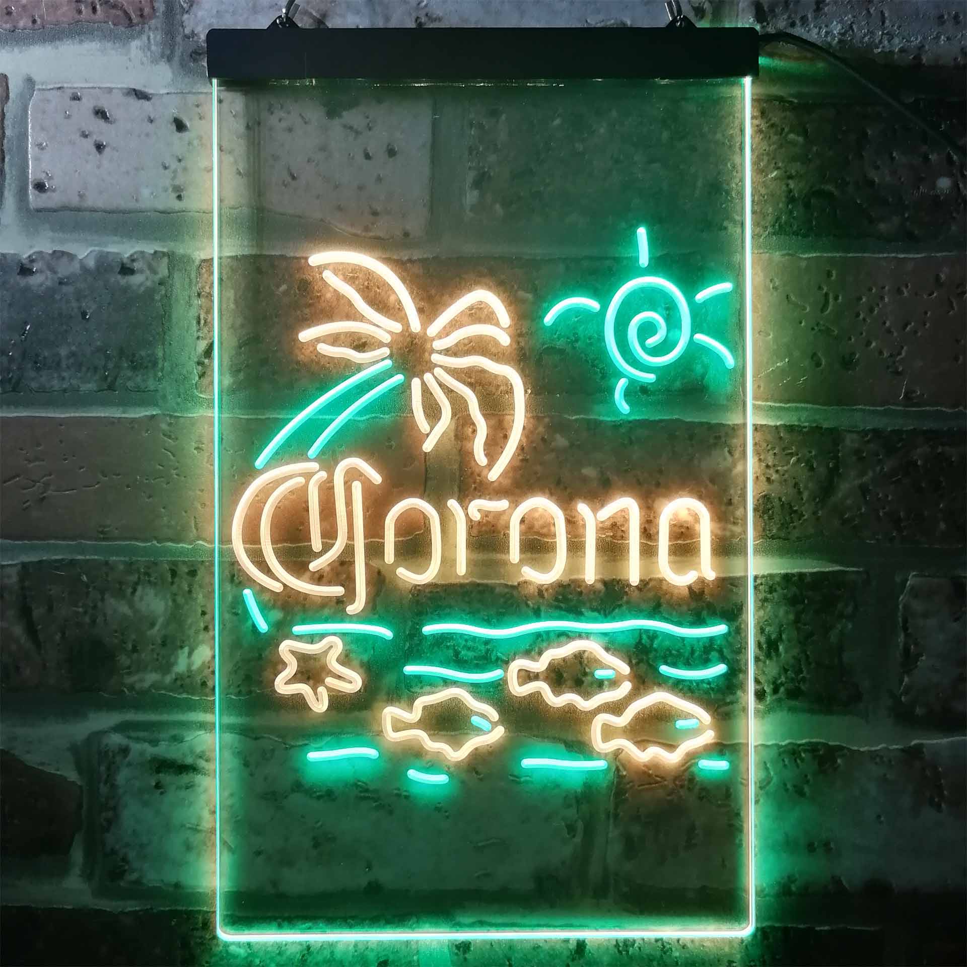 Corona Fish Sun Palm Island Neon-Like LED Sign - Image 11