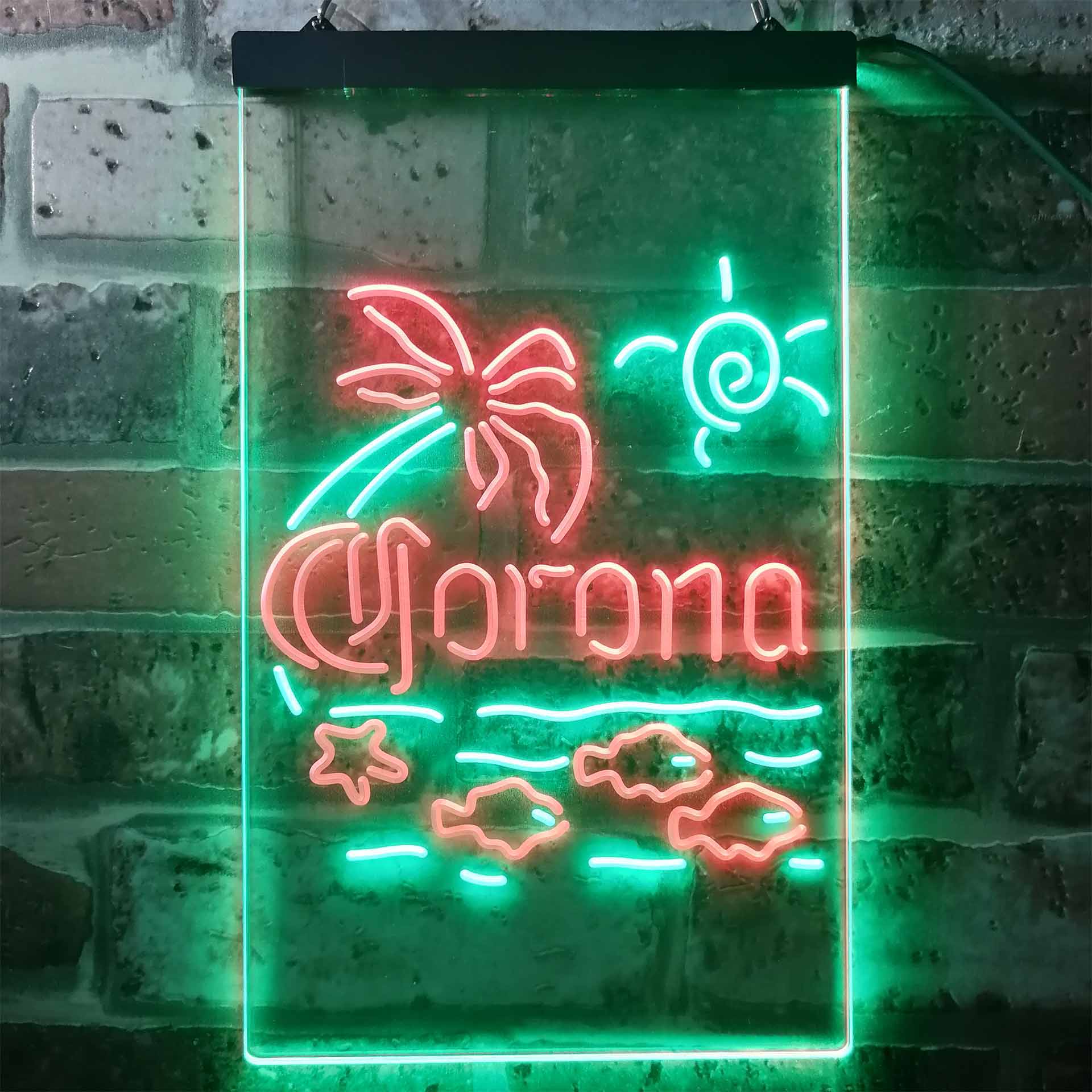 Corona Fish Sun Palm Island Neon-Like LED Sign - Image 12