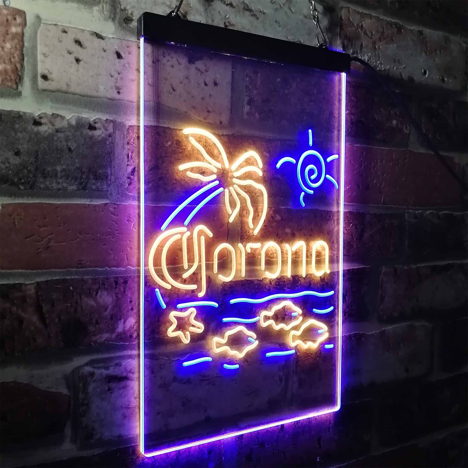 Corona Fish Sun Palm Island Neon-Like LED Sign - Image 19