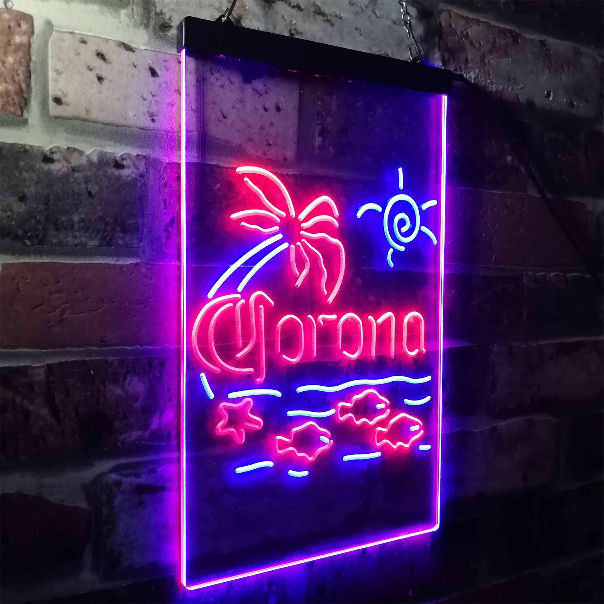 Corona Fish Sun Palm Island Neon-Like LED Sign - Image 20