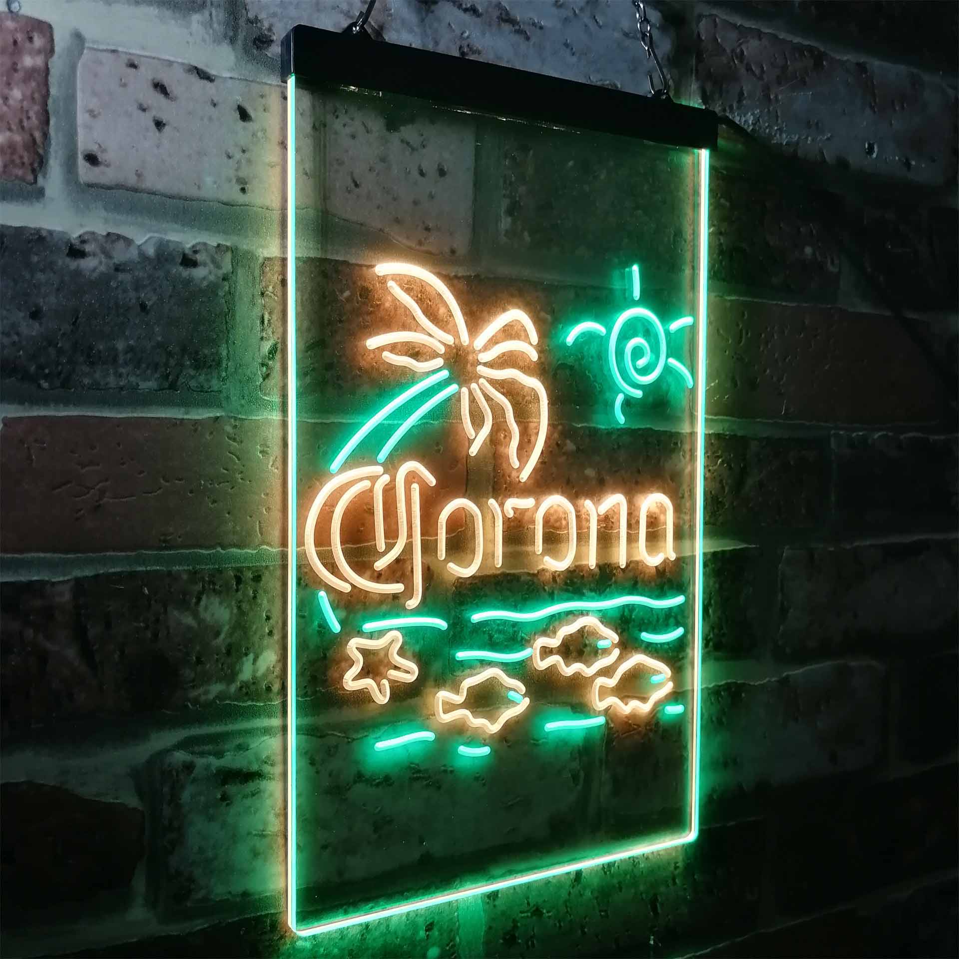 Corona Fish Sun Palm Island Neon-Like LED Sign - Image 24