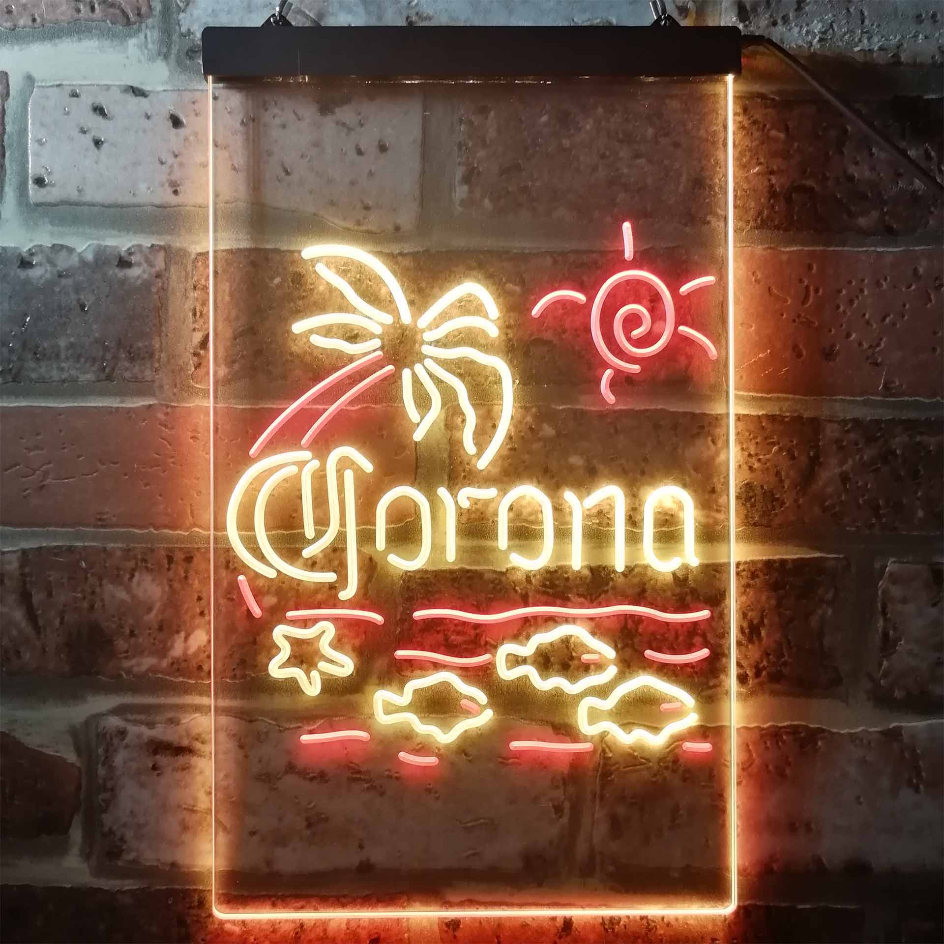 Corona Fish Sun Palm Island Neon-Like LED Sign - Image 3