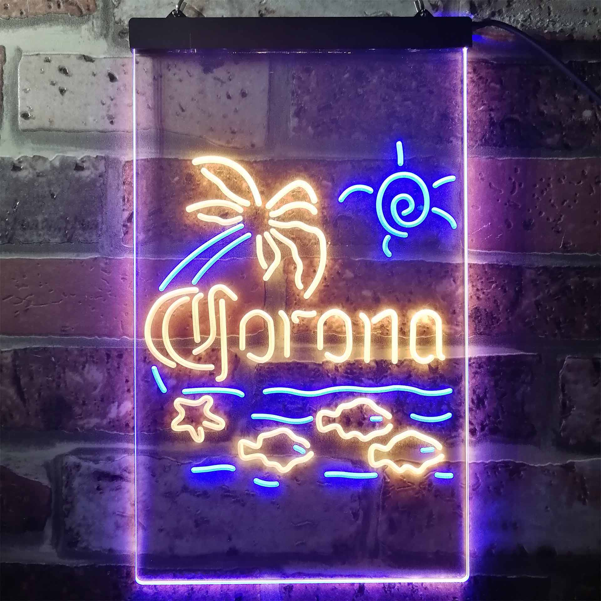Corona Fish Sun Palm Island Neon-Like LED Sign - Image 6