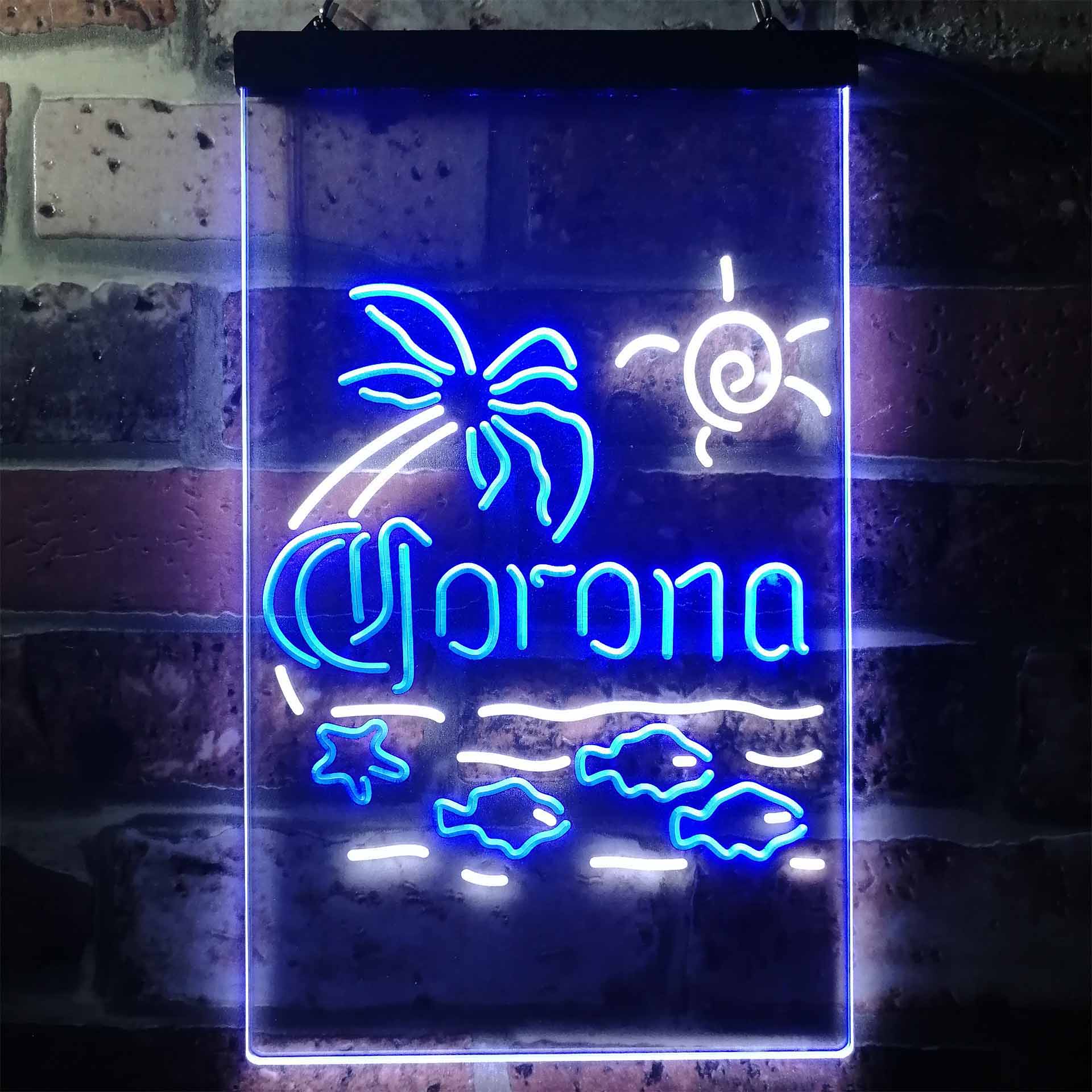 Corona Fish Sun Palm Island Neon-Like LED Sign - Image 9