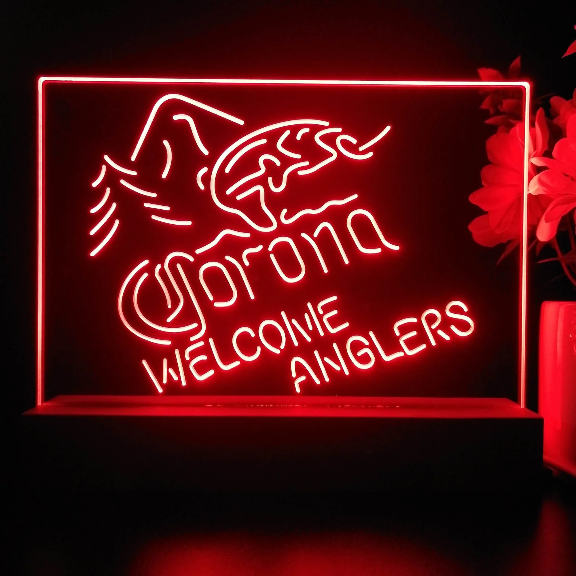 Corona Fishing Welcome Anglers Neon Sign Pub Bar Lamp - Image 4