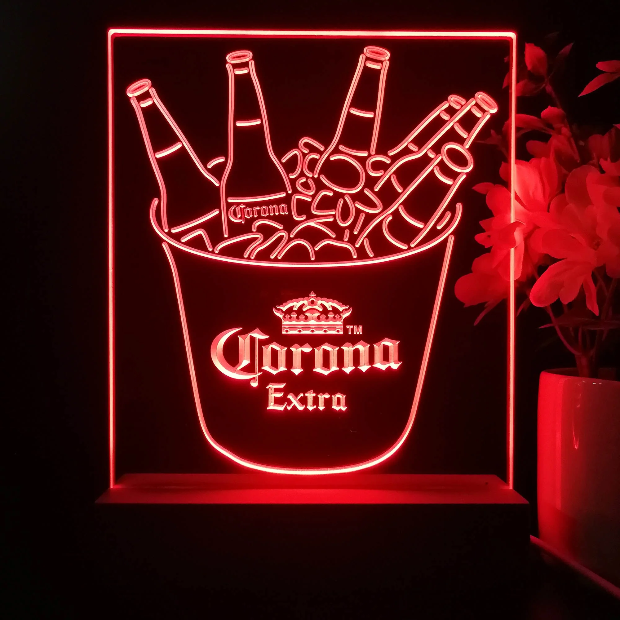 Corona Ice Bucket Beer Night Light Neon Pub Bar Lamp - Image 4
