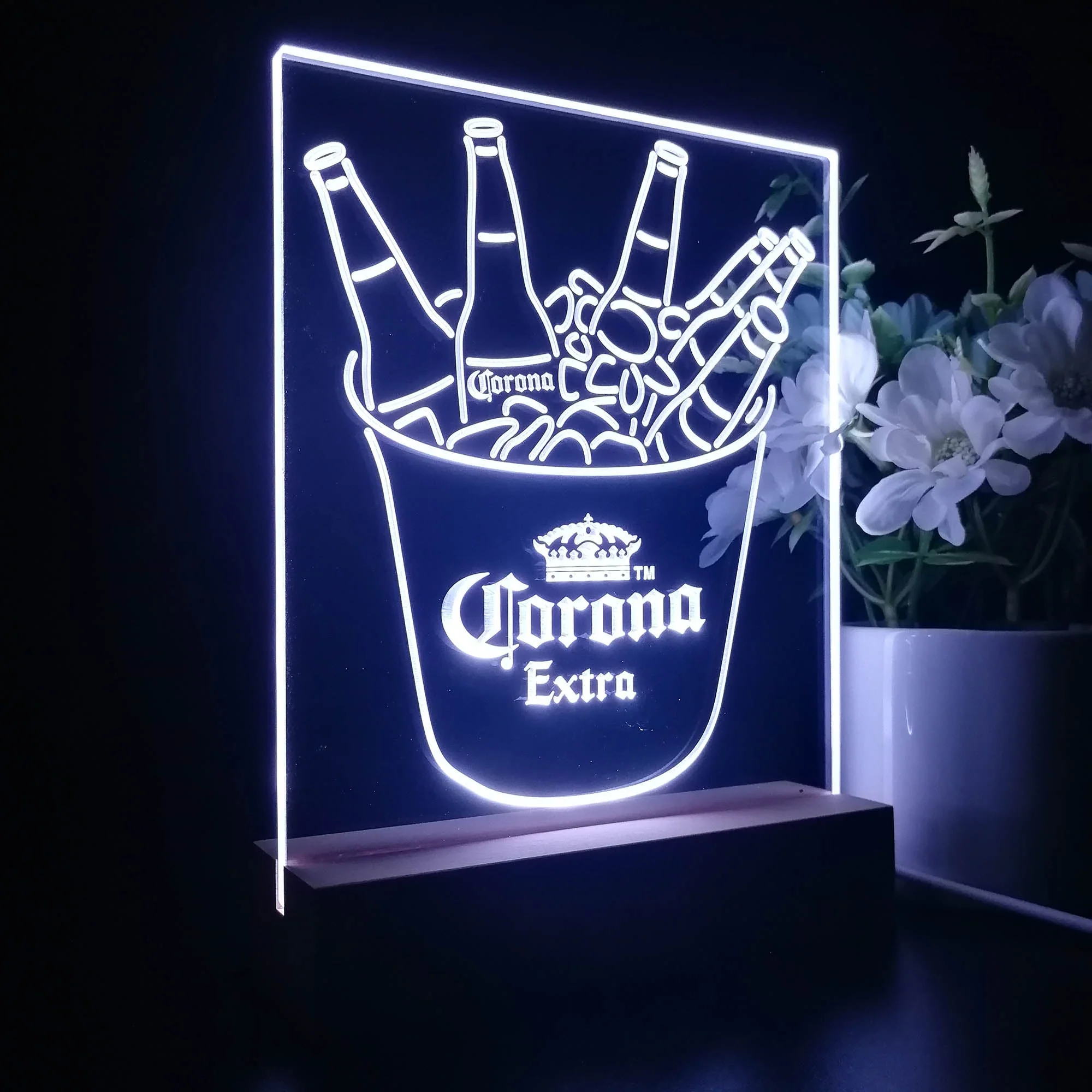 Corona Ice Bucket Beer Night Light Neon Pub Bar Lamp - Image 5