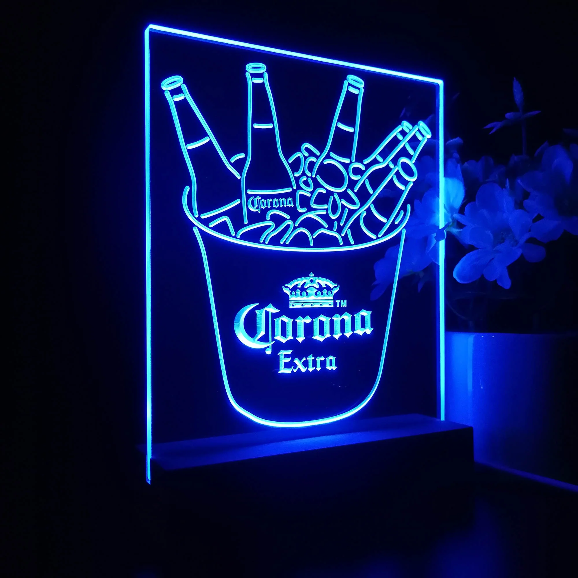 Corona Ice Bucket Beer Night Light Neon Pub Bar Lamp - Image 7