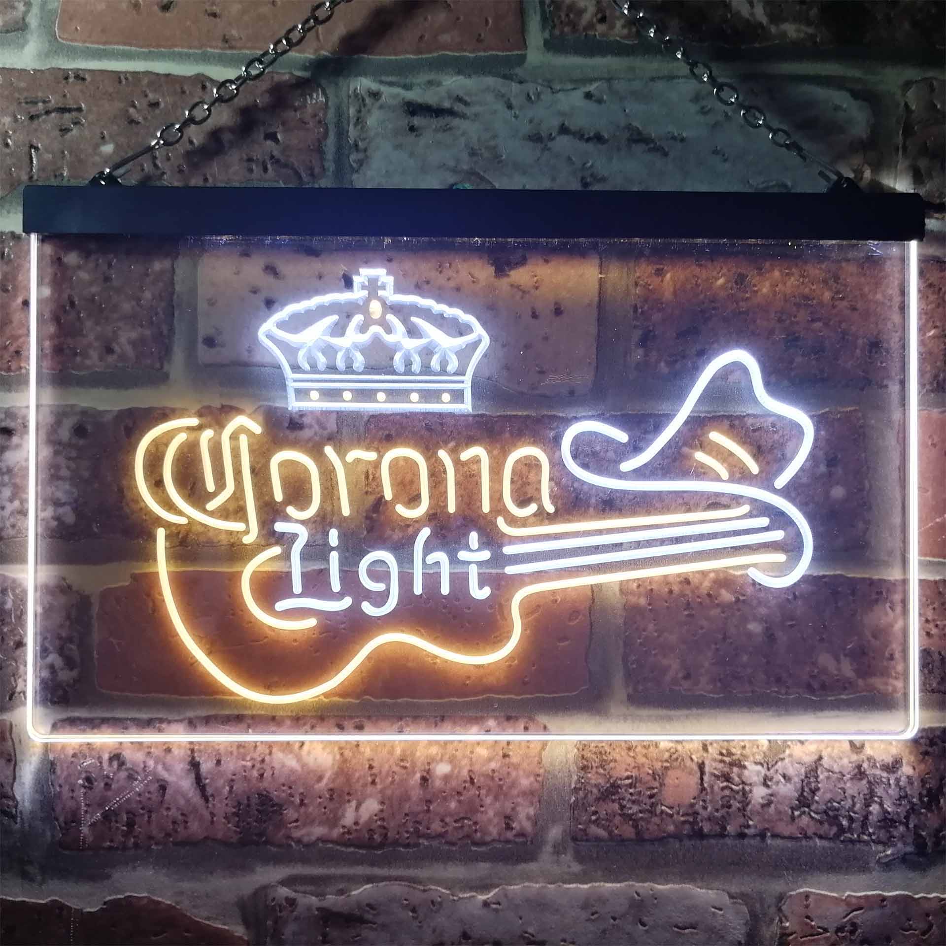 Corona Light Guitar Cowboy Hat Home Bar Neon Light LED Sign - Image 13