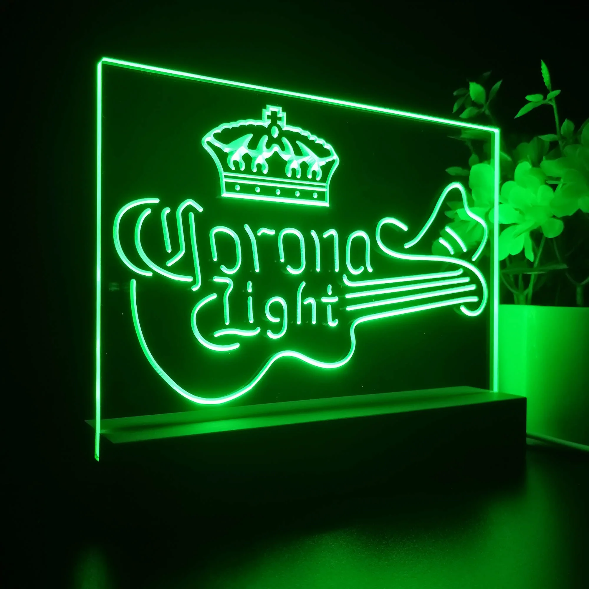 Corona Light Guitar Cowboy Hat Neon Sign Pub Bar Lamp - Image 5