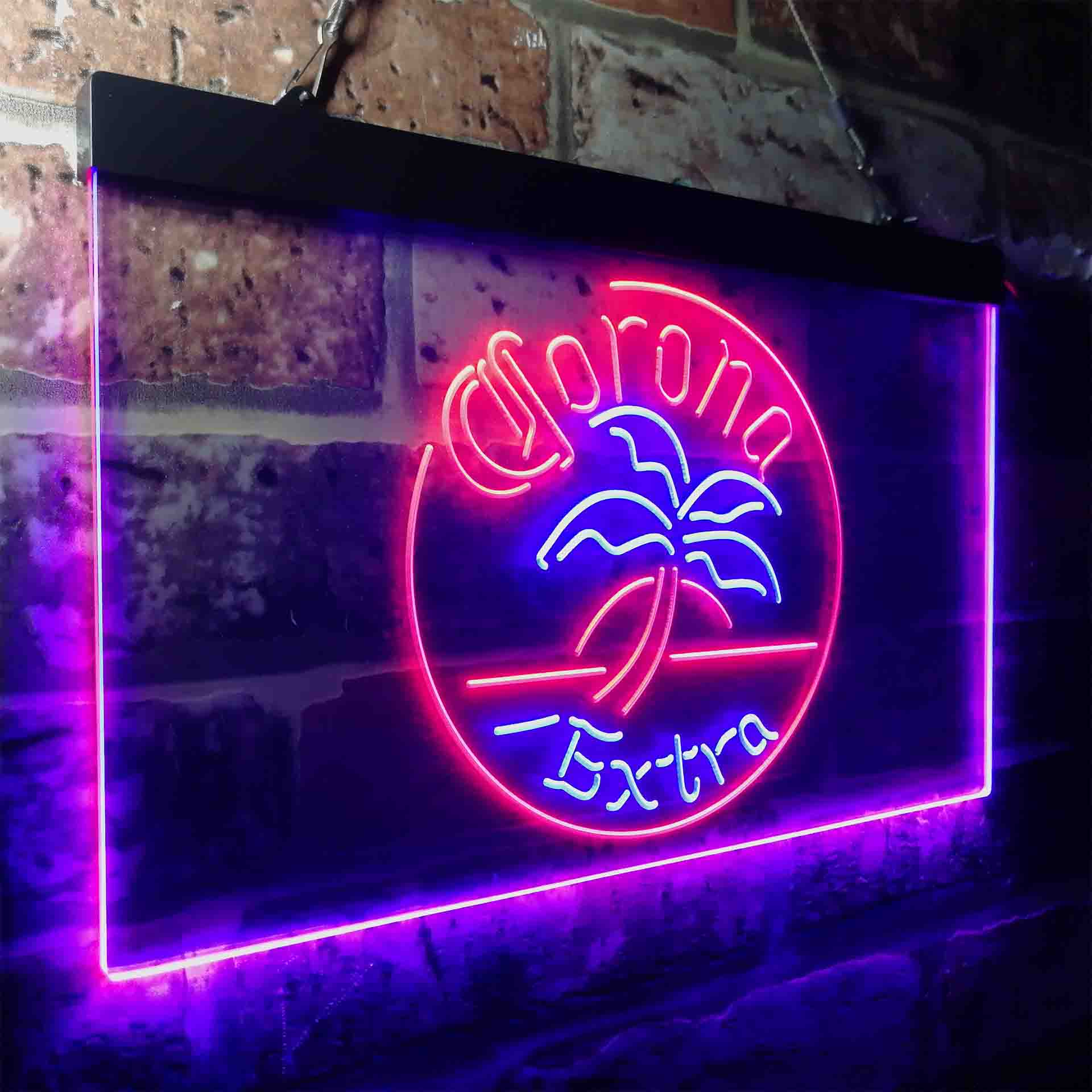 Corona Palm Tree Island Circle Neon-Like LED Sign - Image 22