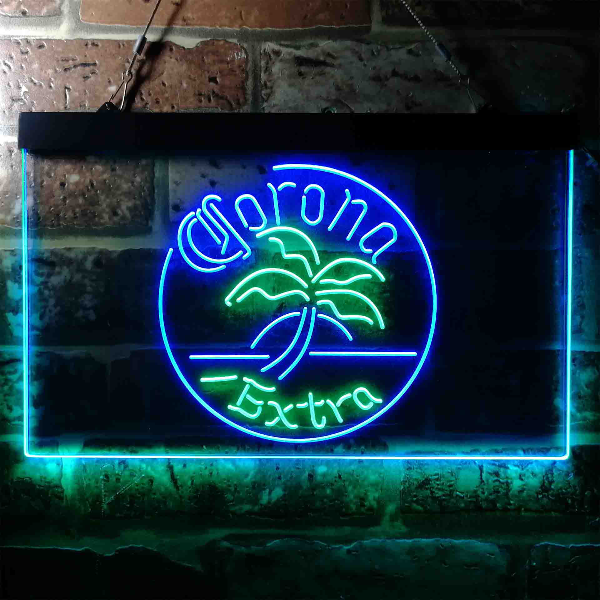 Corona Palm Tree Island Circle Neon-Like LED Sign - Image 5